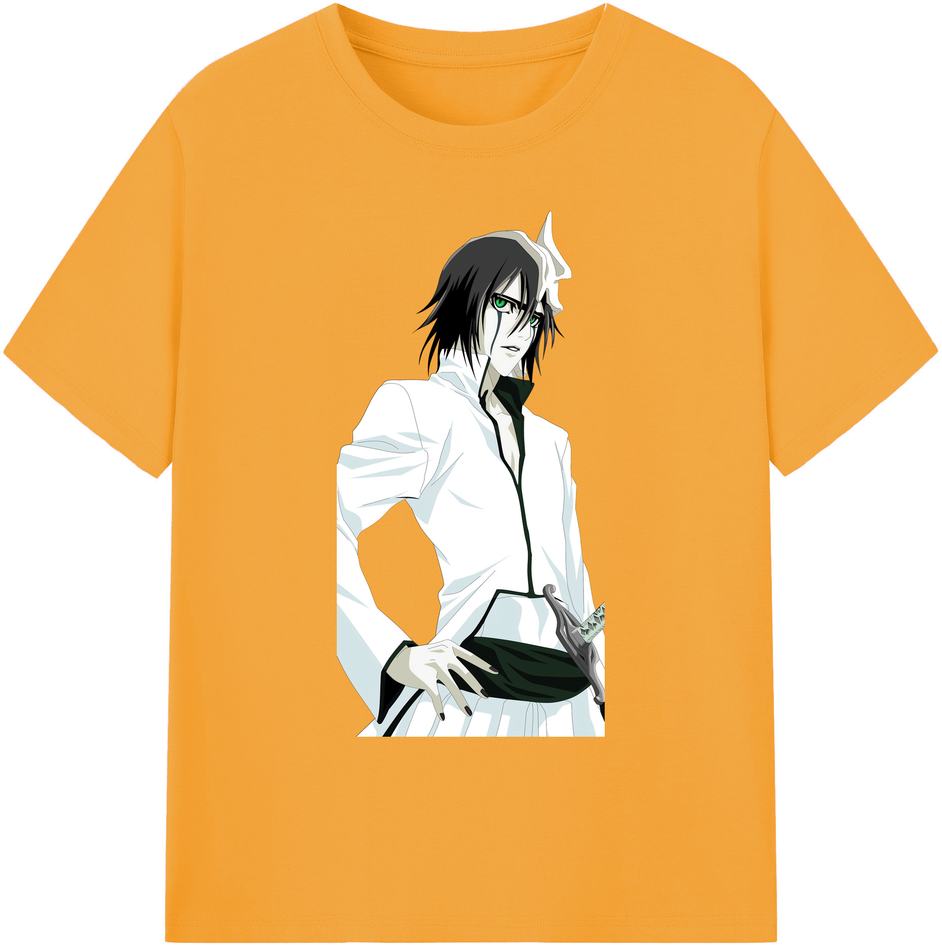 （画像用） ブリーチ ウルキオラ·シファー BLEACH Ulquiorra cifer 綿100％ メンズ半袖Tシャツ｜肌触りやわらか＆通気性