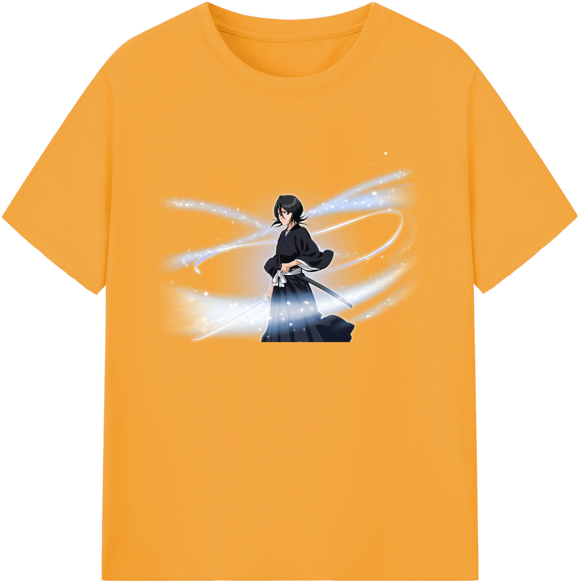 （画像用） ブリーチ 朽木ルキア BLEACH Kuchiki Rukia 綿100％ メンズ半袖Tシャツ｜肌触りやわらか＆通気性