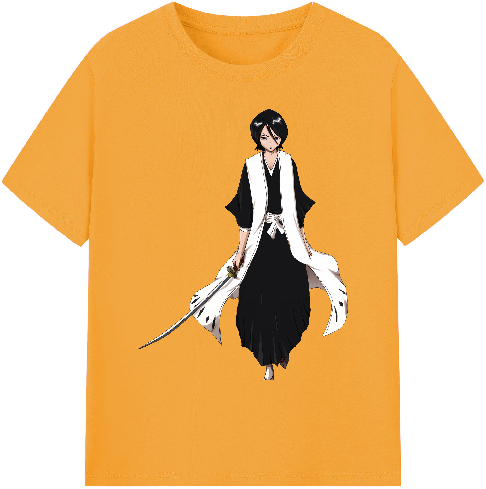 （画像用） ブリーチ 朽木ルキア BLEACH Kuchiki Rukia 綿100％ メンズ半袖Tシャツ｜肌触りやわらか＆通気性