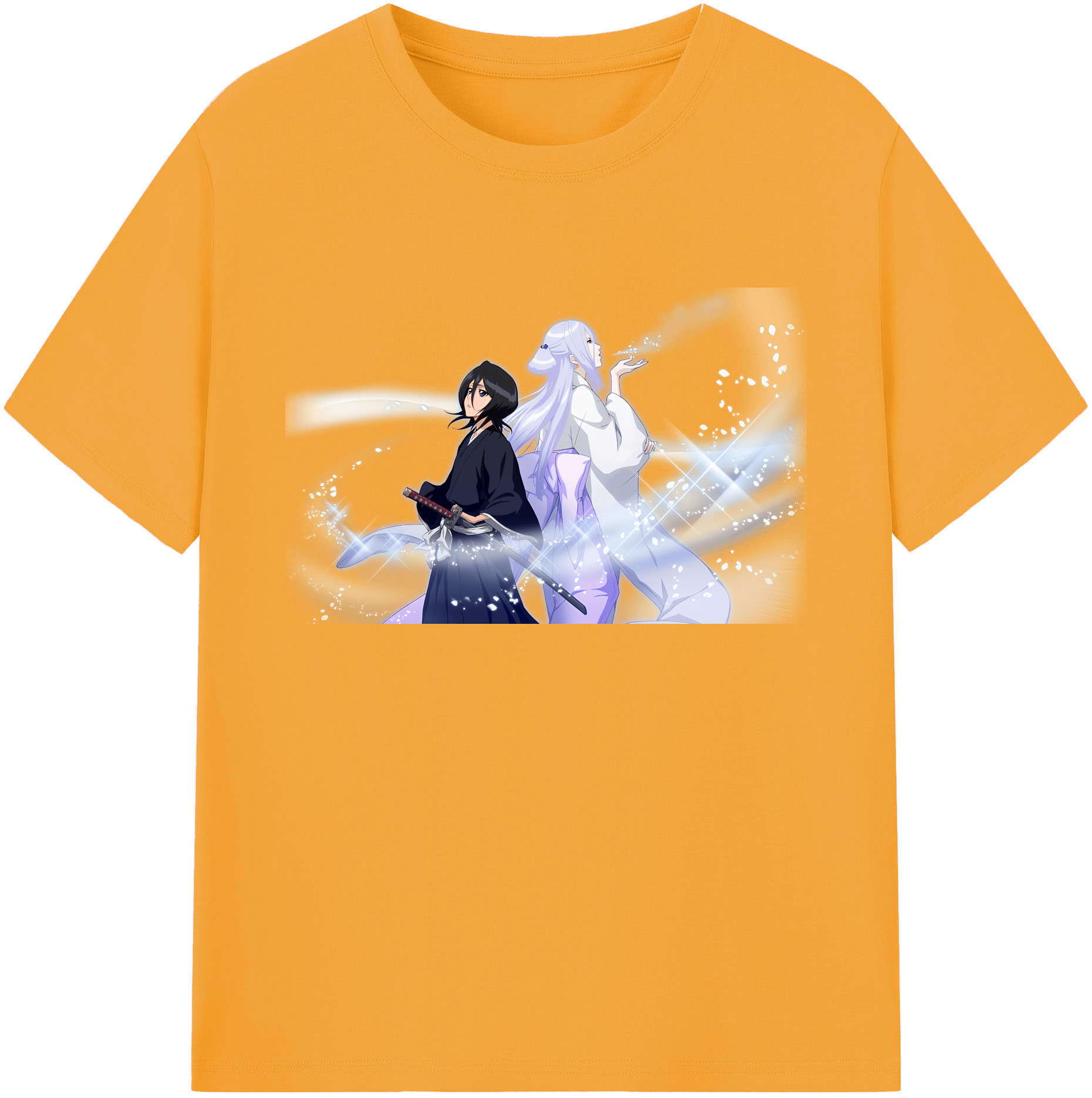 （画像用） ブリーチ 朽木ルキア BLEACH Kuchiki Rukia 綿100％ メンズ半袖Tシャツ｜肌触りやわらか＆通気性