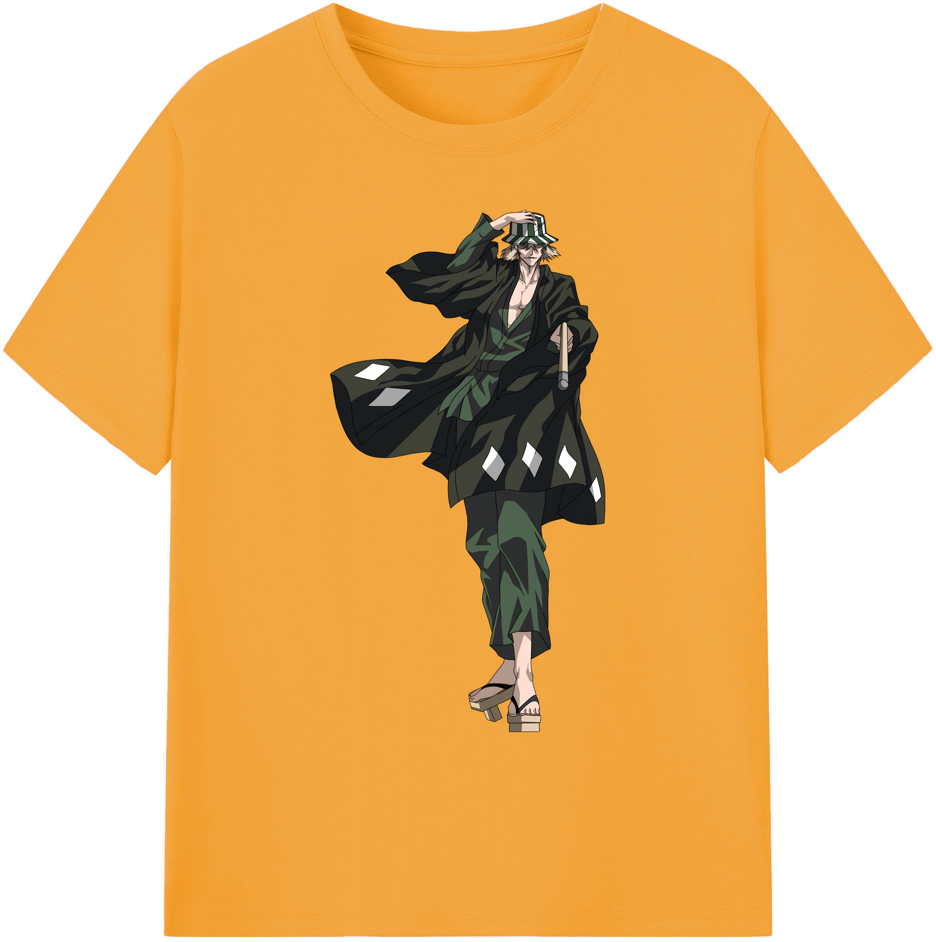 （画像用） "ブリーチ 浦原 喜助（うらはら きすけ） BLEACH Urahara Kisuke " 綿100％ メンズ半袖Tシャツ｜肌触りやわらか＆通気性