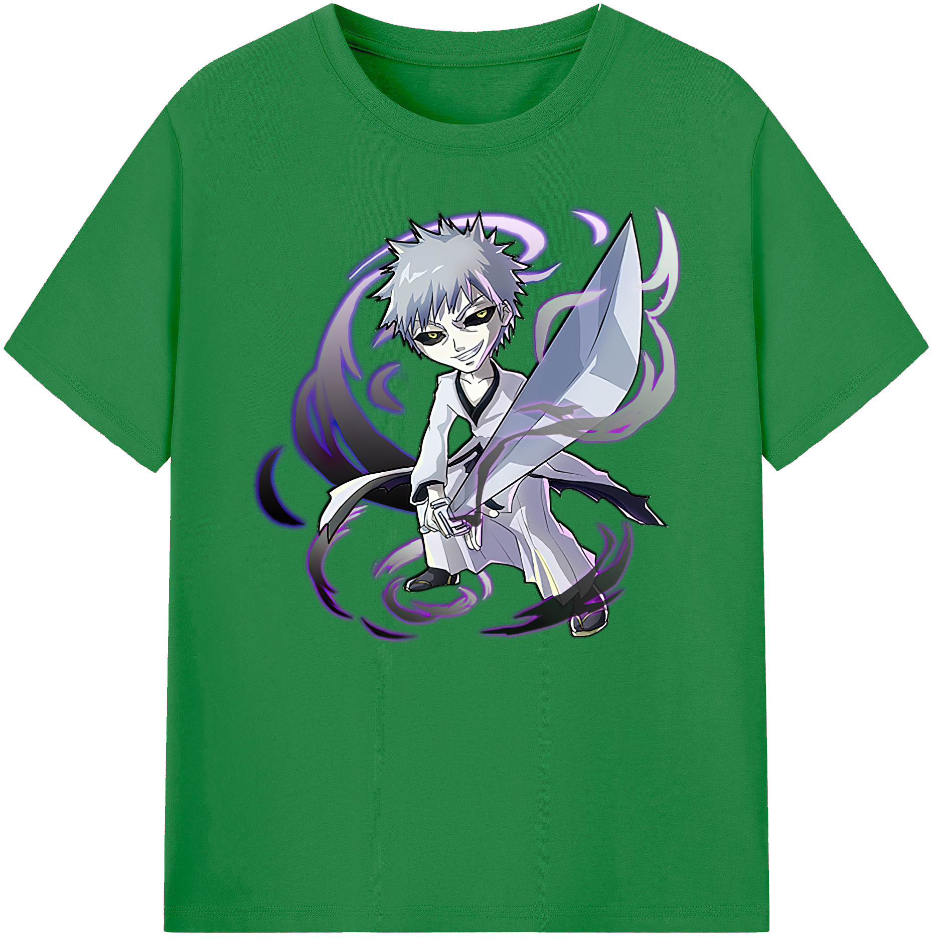 （画像用） ブリーチ 黒崎一護（くろさき いちご）BLEACH Kurosaki Ichigo 綿100％ メンズ半袖Tシャツ｜肌触りやわらか＆通気性