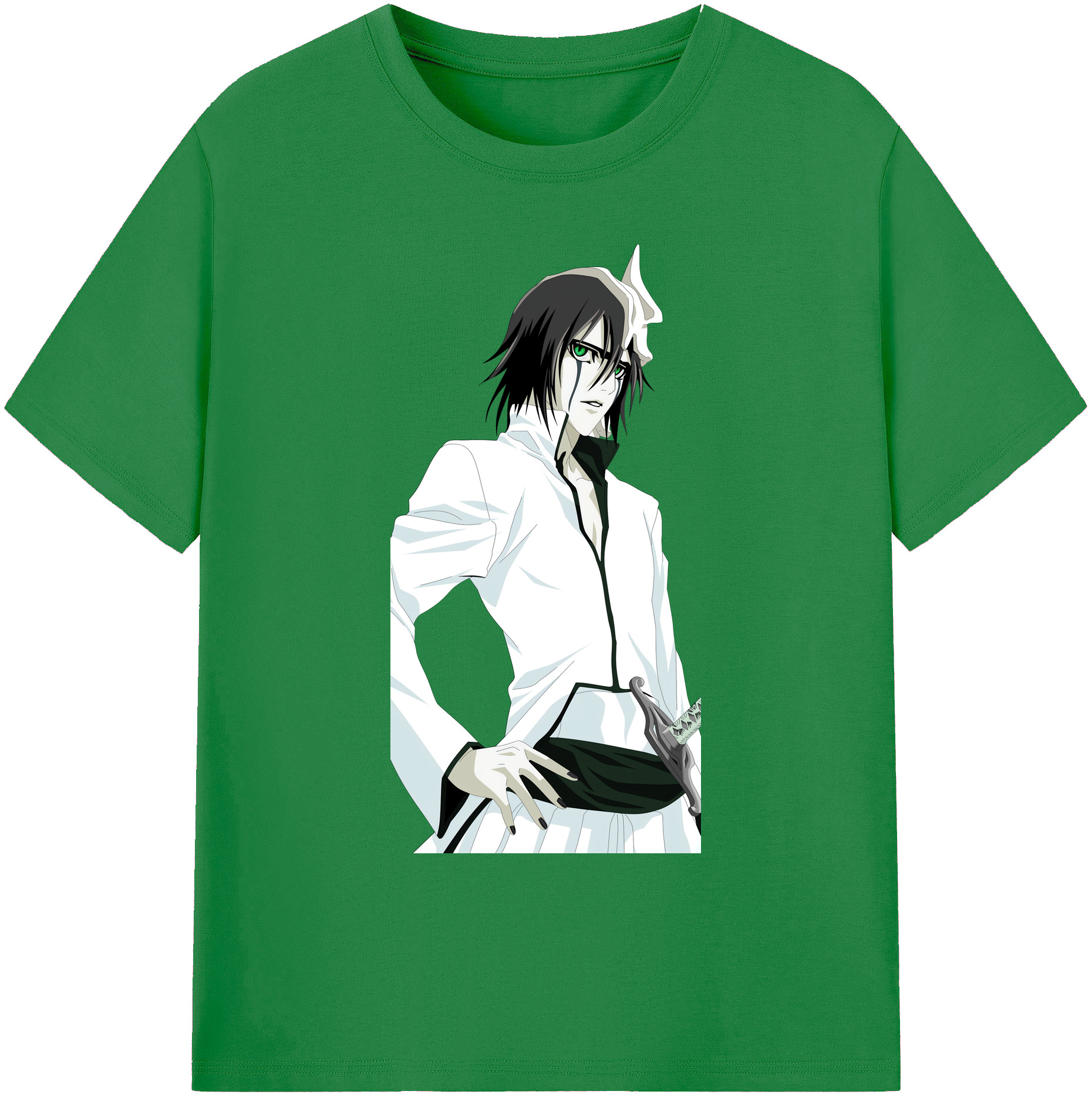 （画像用） ブリーチ ウルキオラ·シファー BLEACH Ulquiorra cifer 綿100％ メンズ半袖Tシャツ｜肌触りやわらか＆通気性