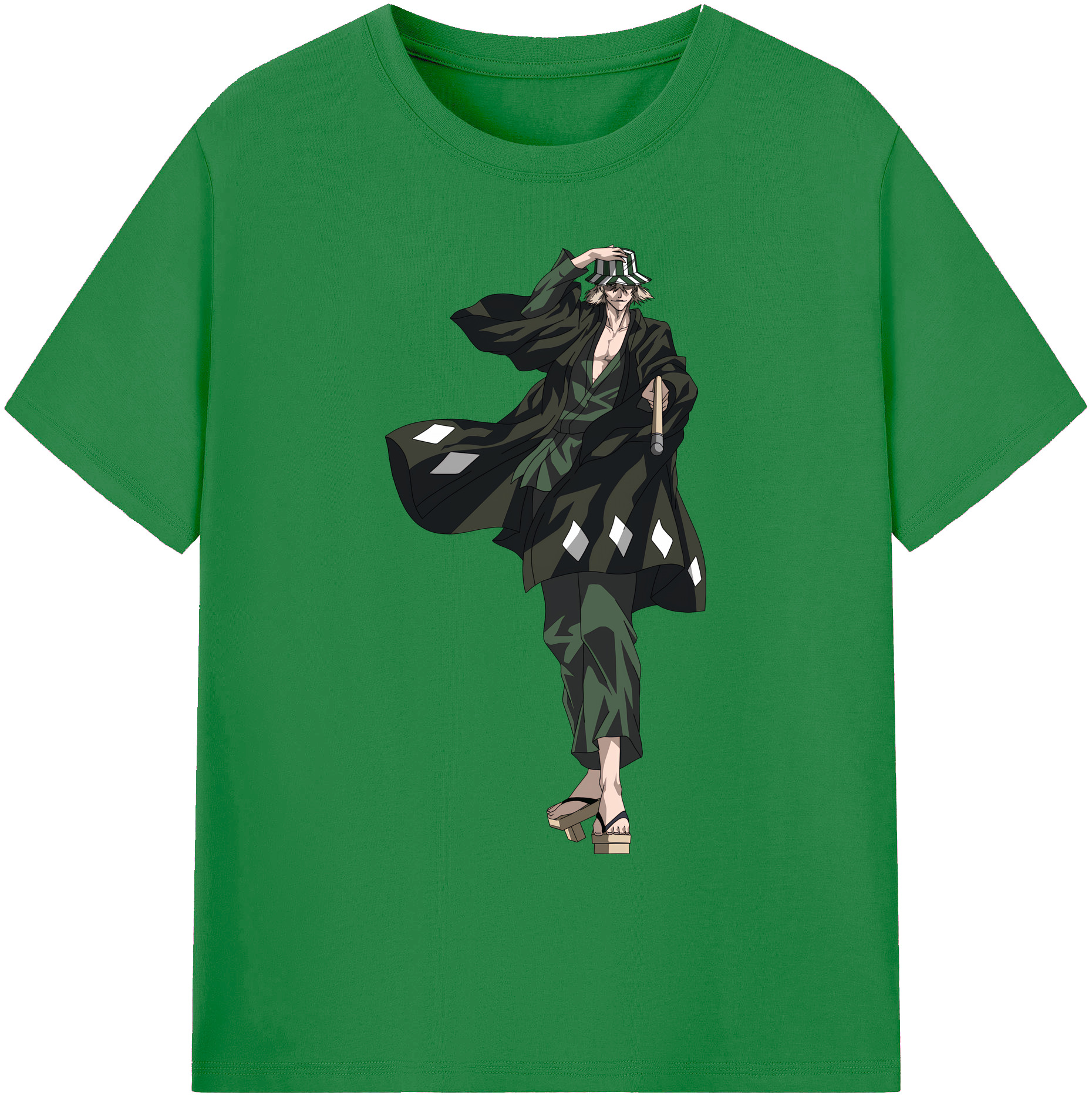（画像用） "ブリーチ 浦原 喜助（うらはら きすけ） BLEACH Urahara Kisuke " 綿100％ メンズ半袖Tシャツ｜肌触りやわらか＆通気性
