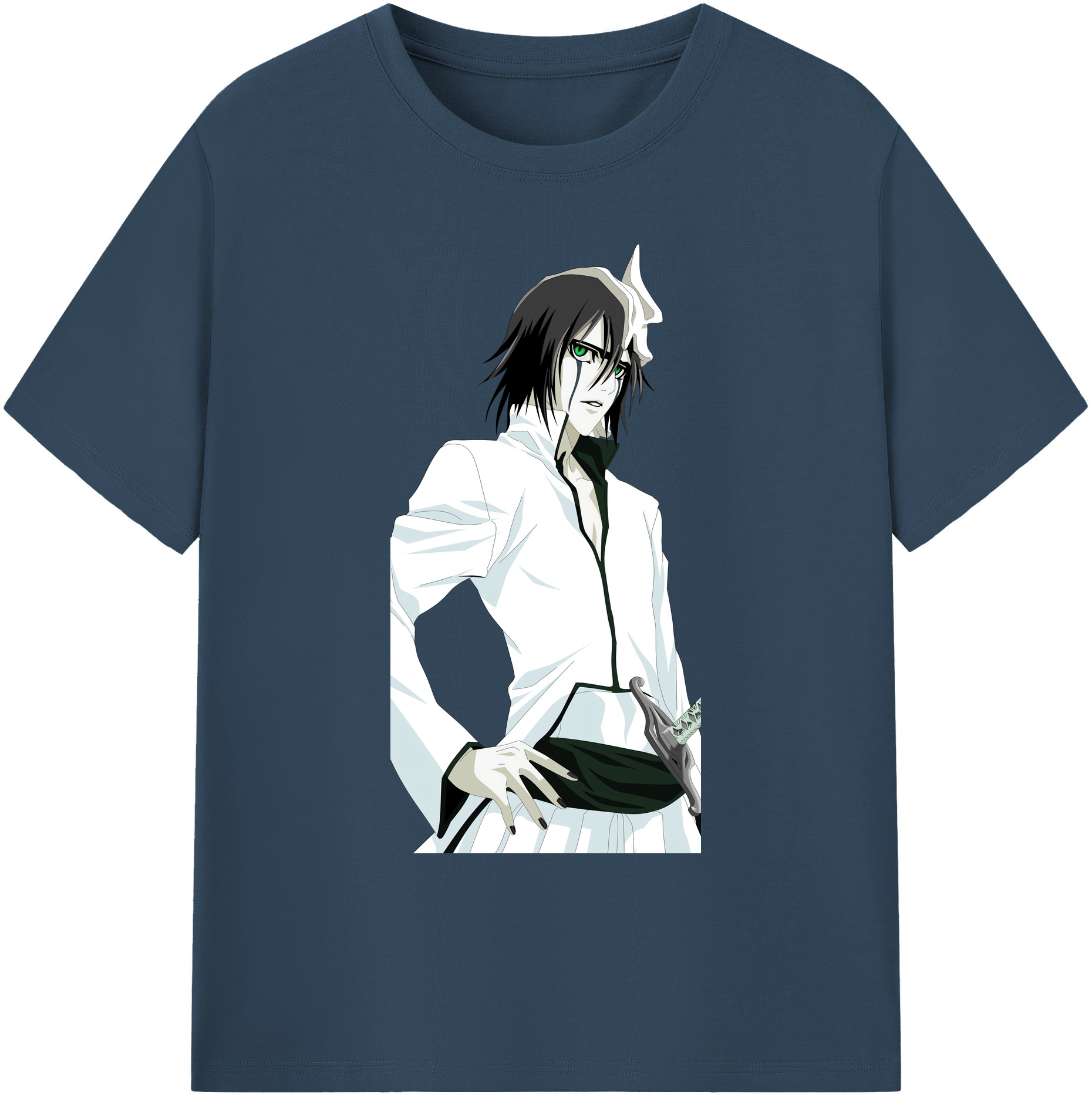 （画像用） ブリーチ ウルキオラ·シファー BLEACH Ulquiorra cifer 綿100％ メンズ半袖Tシャツ｜肌触りやわらか＆通気性