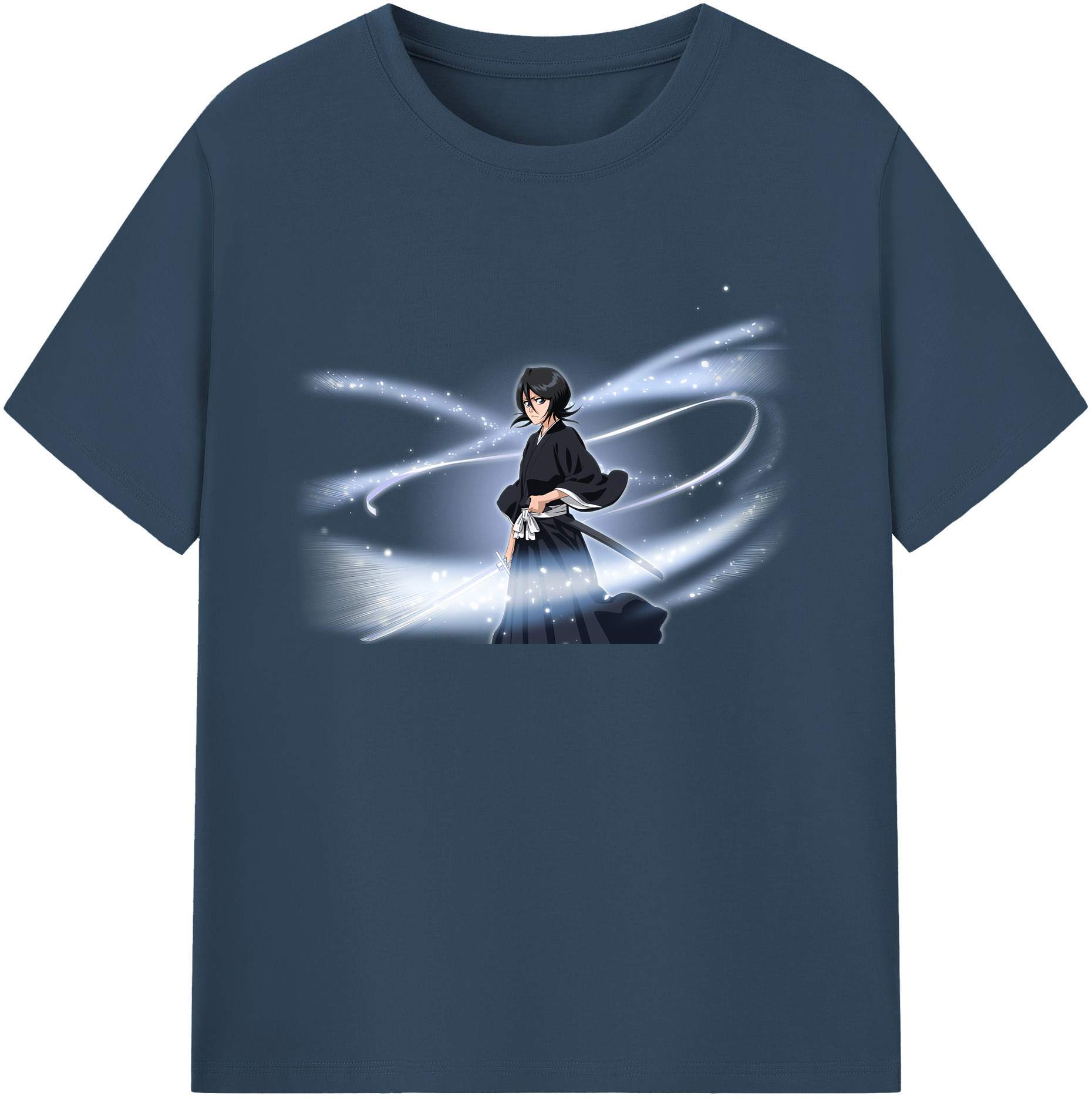 （画像用） ブリーチ 朽木ルキア BLEACH Kuchiki Rukia 綿100％ メンズ半袖Tシャツ｜肌触りやわらか＆通気性