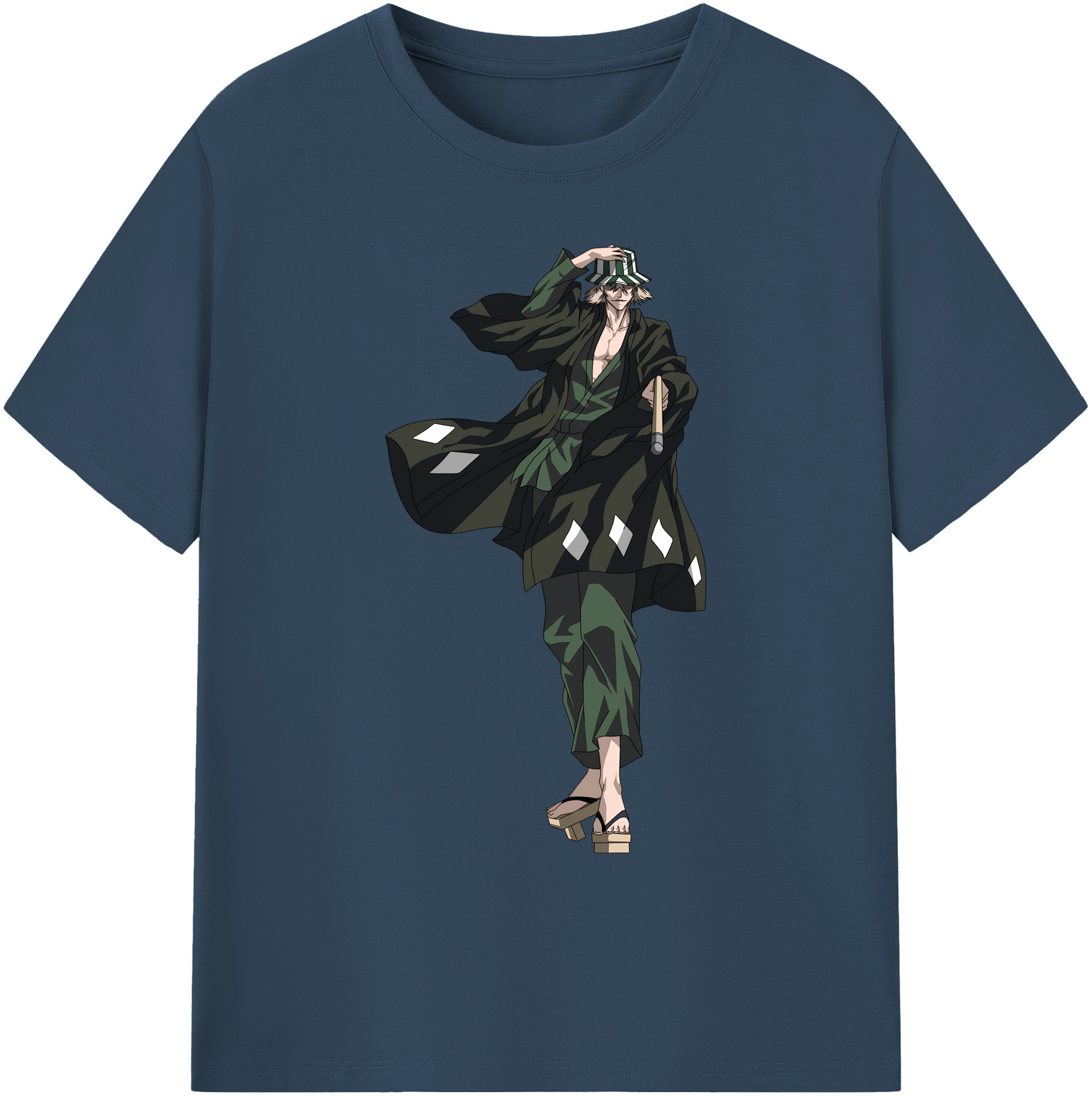 （画像用） "ブリーチ 浦原 喜助（うらはら きすけ） BLEACH Urahara Kisuke " 綿100％ メンズ半袖Tシャツ｜肌触りやわらか＆通気性