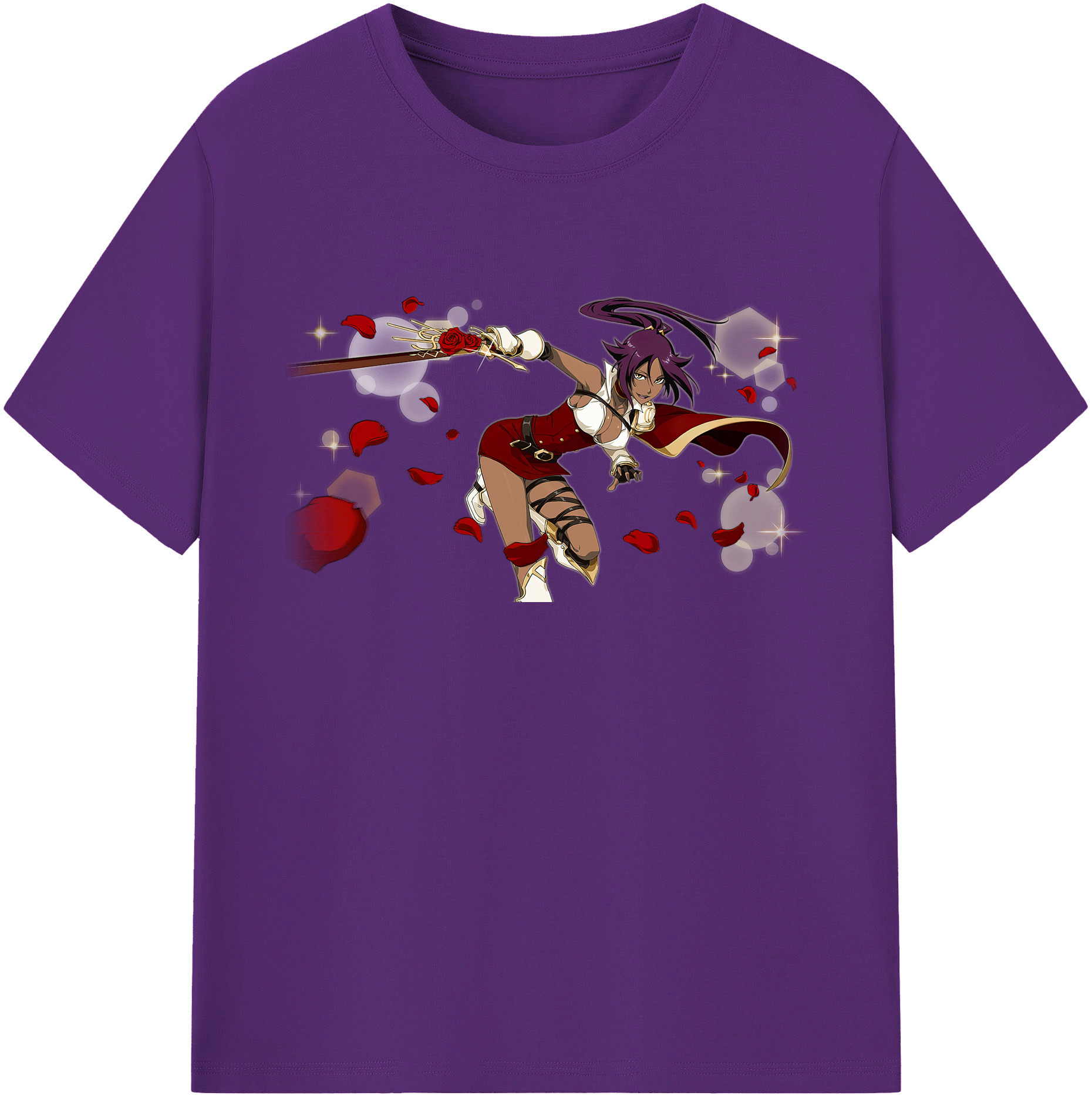 （画像用） ブリーチ 四楓院 夜一（しほういん よるいち） BLEACH Shihouin Yoruichi 綿100％ メンズ半袖Tシャツ｜肌触りやわらか＆通気性
