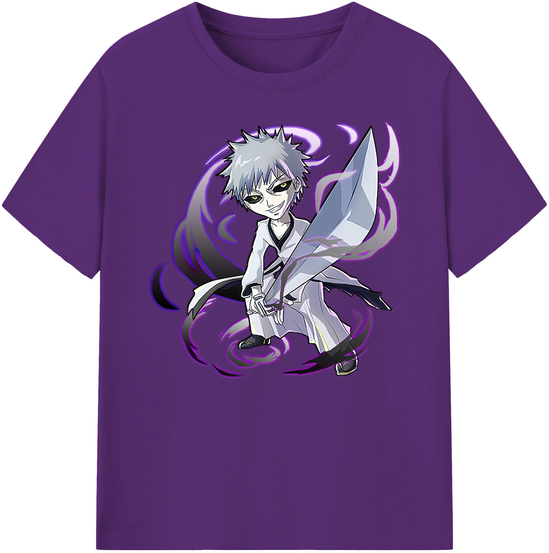 （画像用） ブリーチ 黒崎一護（くろさき いちご）BLEACH Kurosaki Ichigo 綿100％ メンズ半袖Tシャツ｜肌触りやわらか＆通気性