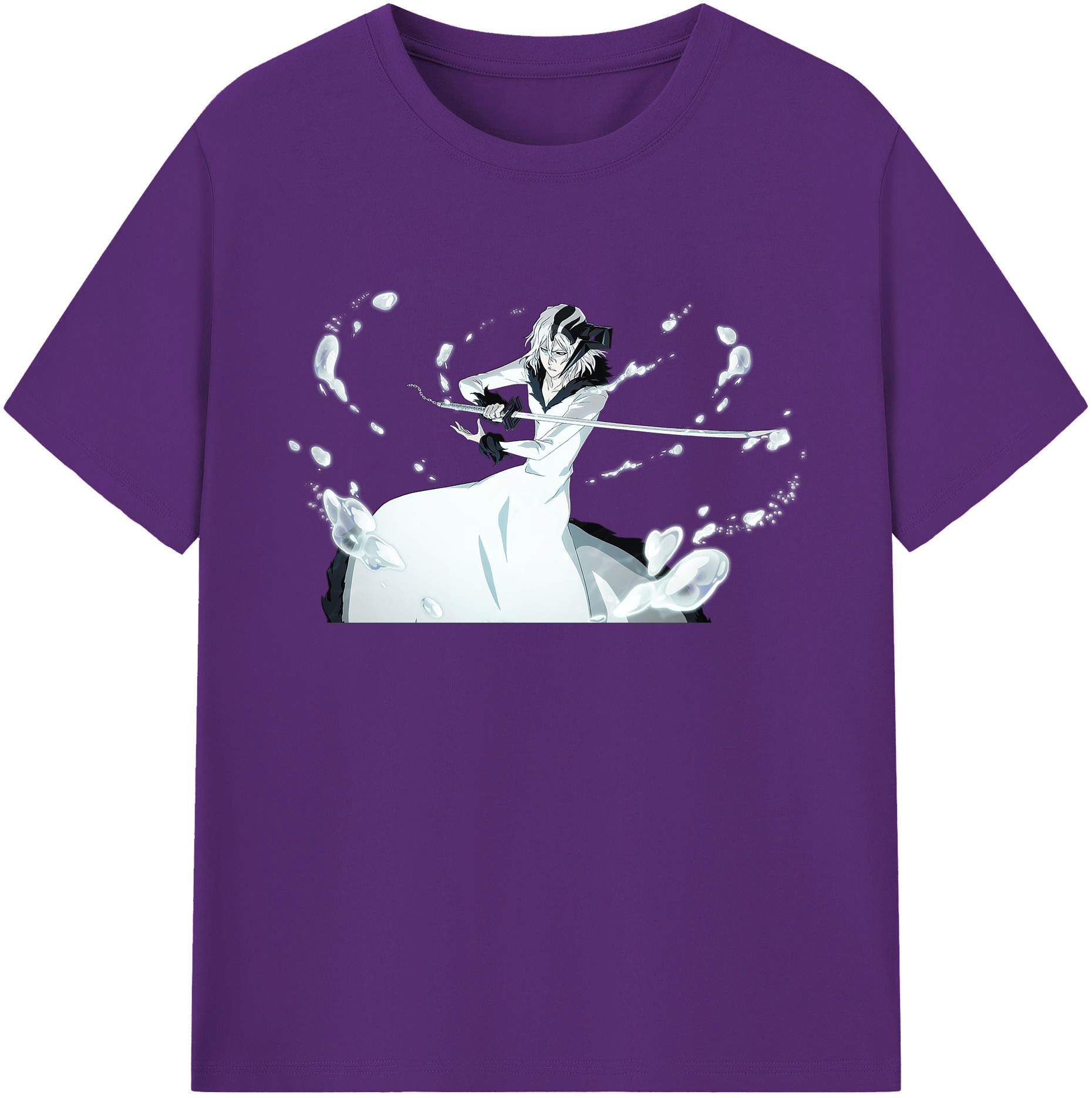 （画像用） ブリーチ 黒崎一護（くろさき いちご）BLEACH Kurosaki Ichigo 綿100％ メンズ半袖Tシャツ｜肌触りやわらか＆通気性