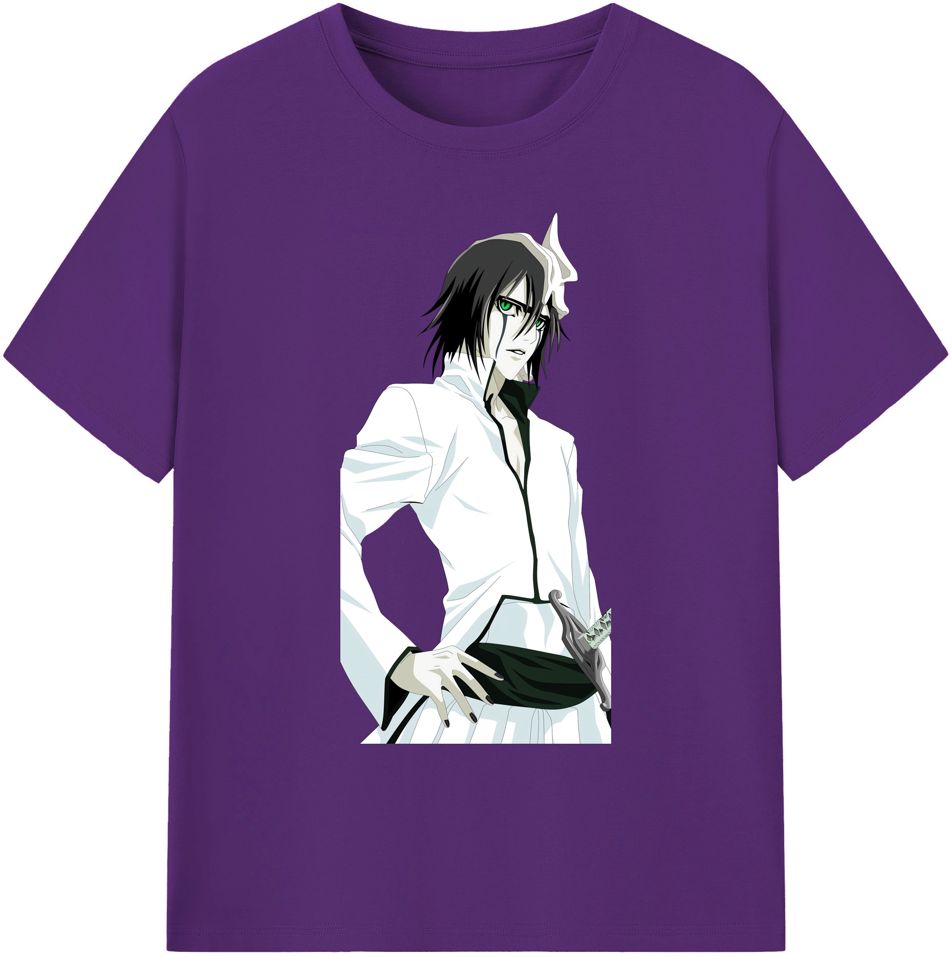 （画像用） ブリーチ ウルキオラ·シファー BLEACH Ulquiorra cifer 綿100％ メンズ半袖Tシャツ｜肌触りやわらか＆通気性