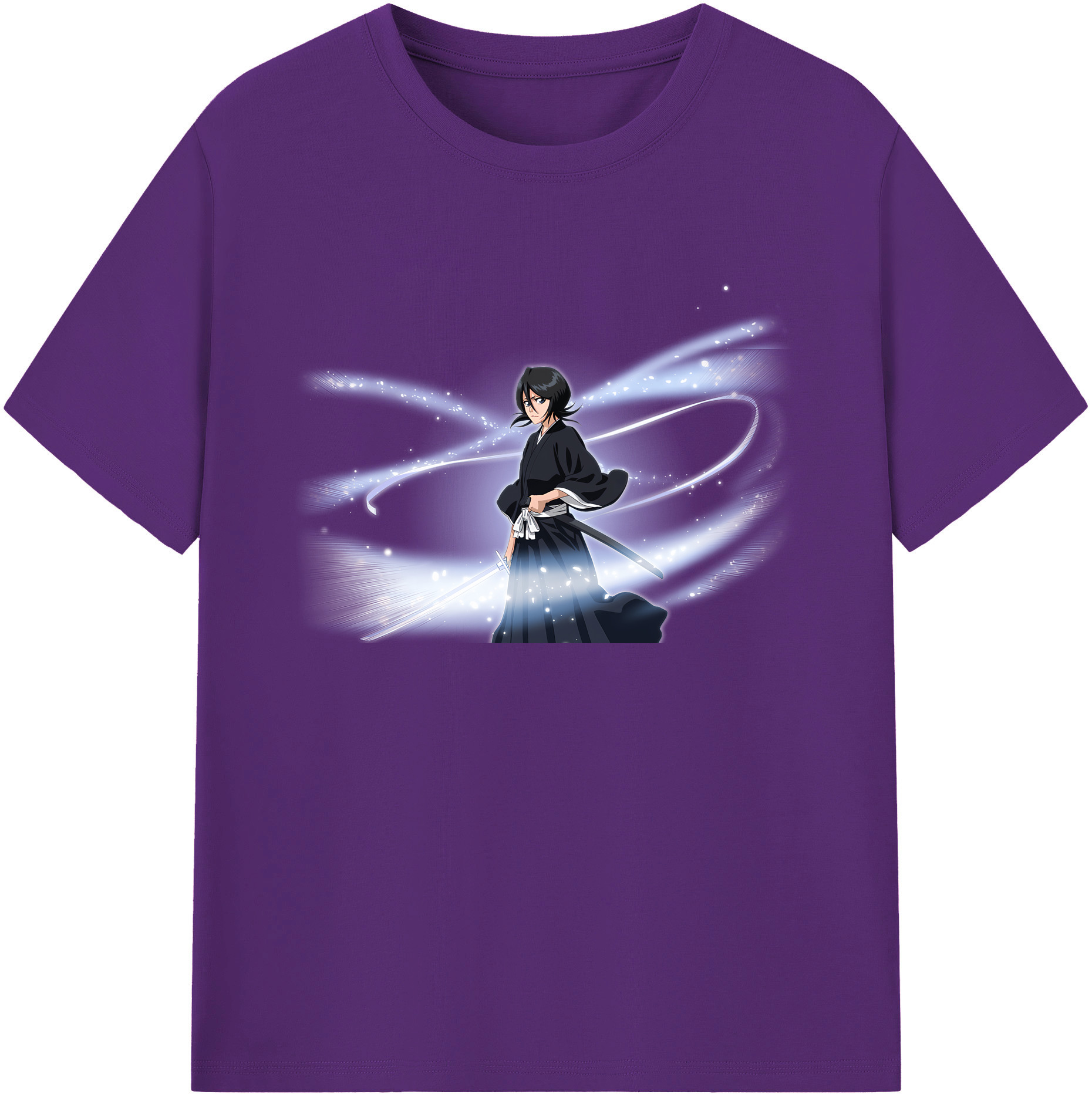 （画像用） ブリーチ 朽木ルキア BLEACH Kuchiki Rukia 綿100％ メンズ半袖Tシャツ｜肌触りやわらか＆通気性