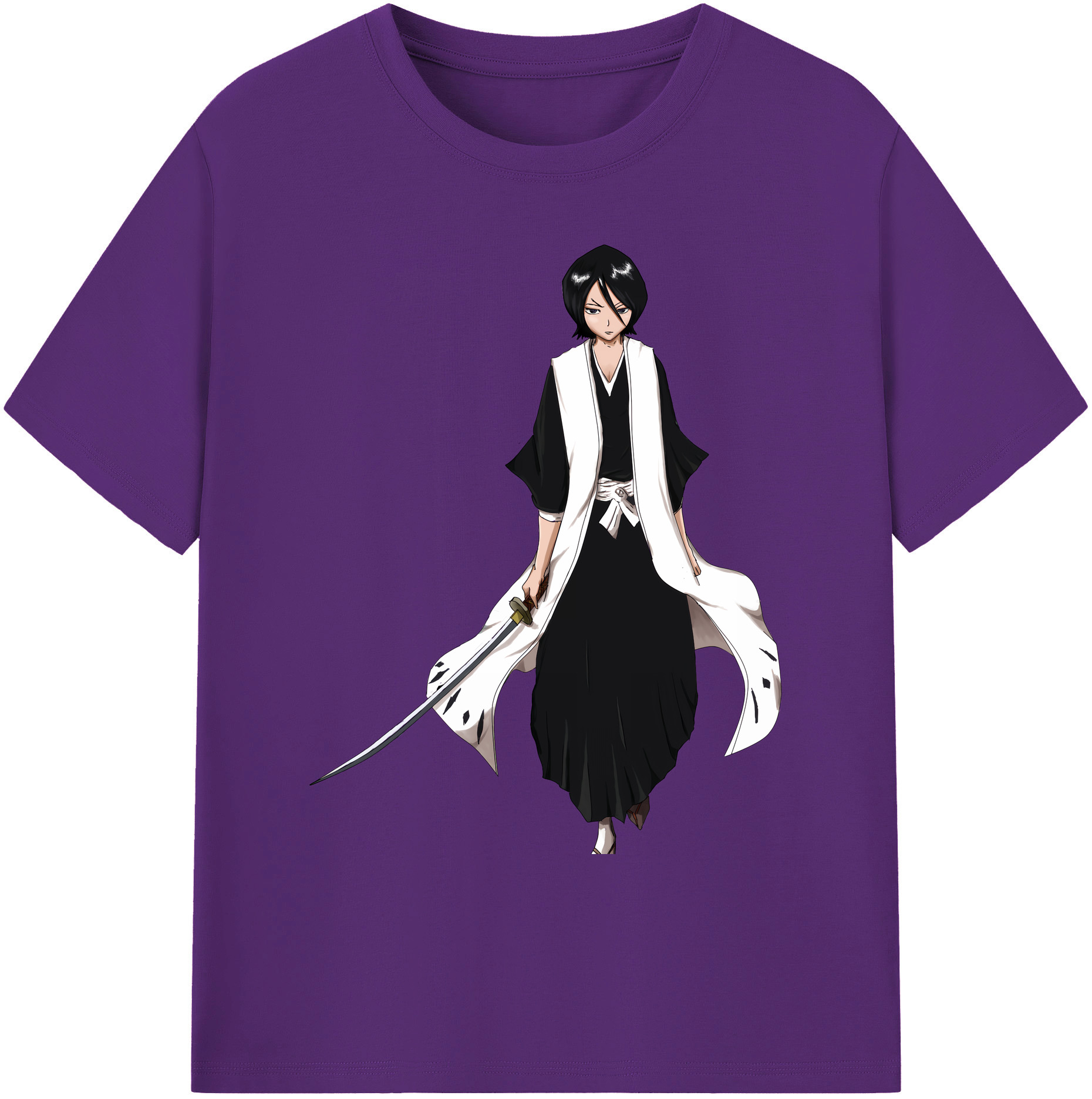 （画像用） ブリーチ 朽木ルキア BLEACH Kuchiki Rukia 綿100％ メンズ半袖Tシャツ｜肌触りやわらか＆通気性