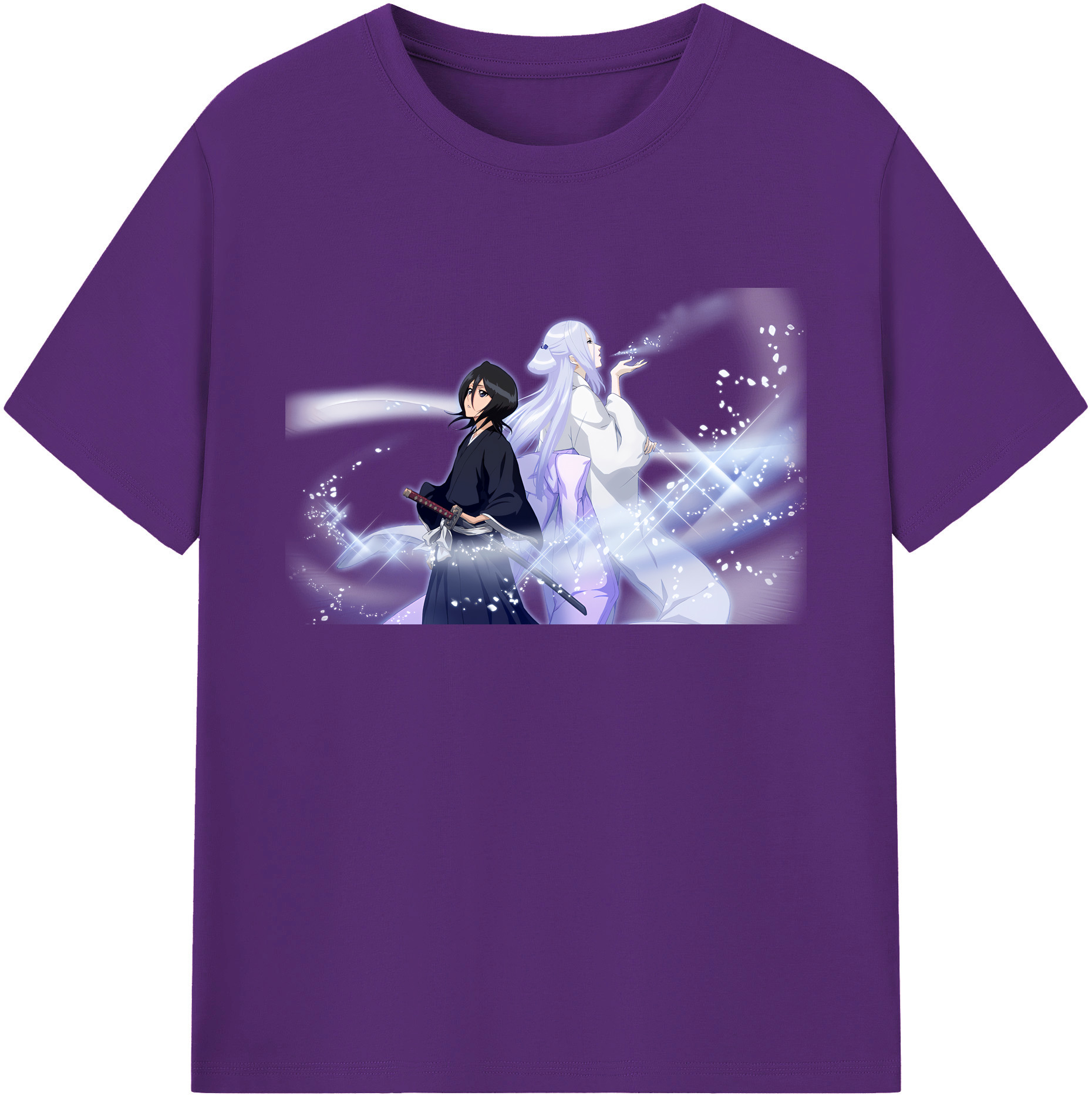 （画像用） ブリーチ 朽木ルキア BLEACH Kuchiki Rukia 綿100％ メンズ半袖Tシャツ｜肌触りやわらか＆通気性