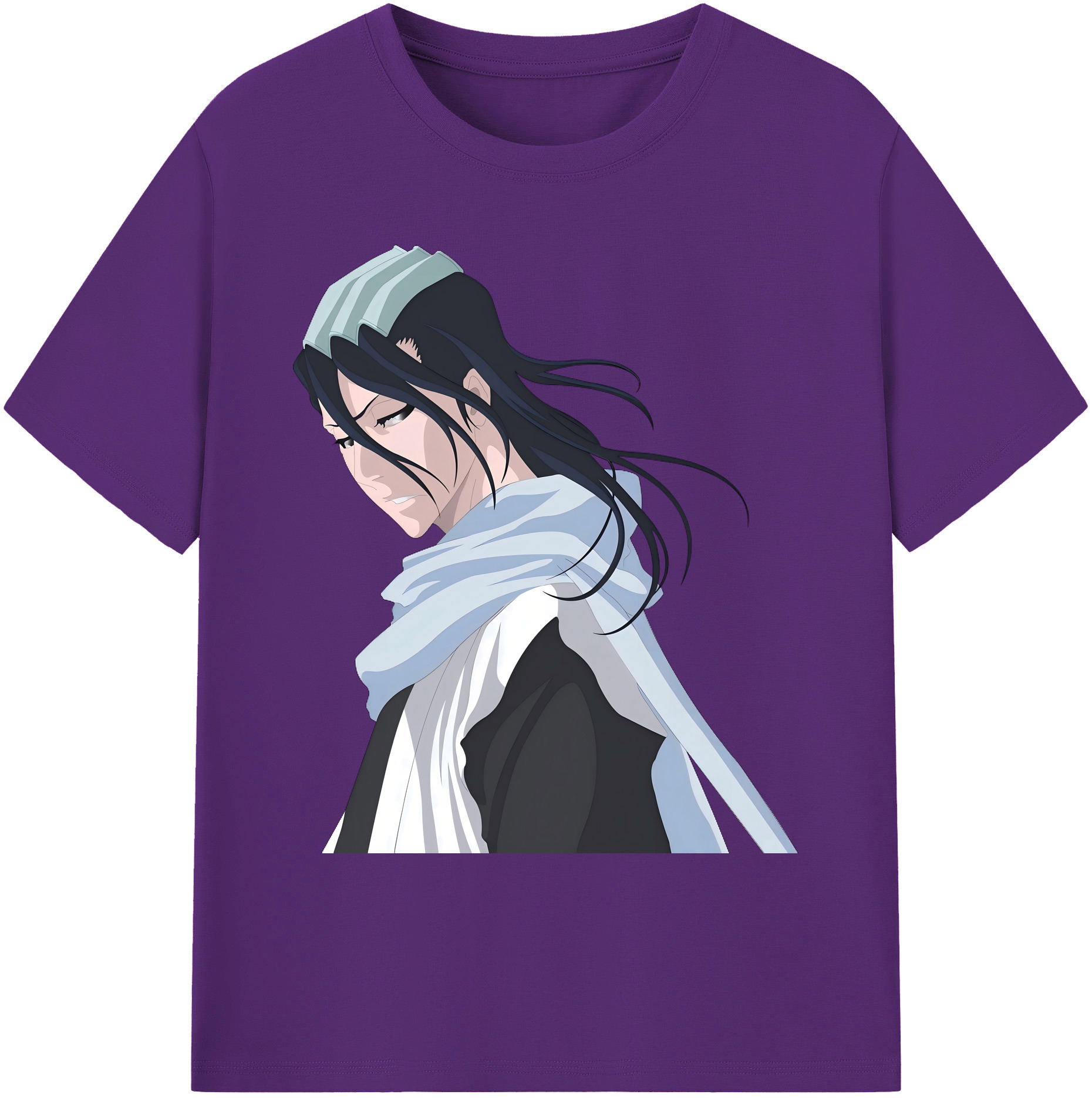 （画像用） ブリーチ くちき びゃくや BLEACH Kuchiki Byakuya 綿100％ メンズ半袖Tシャツ｜肌触りやわらか＆通気性