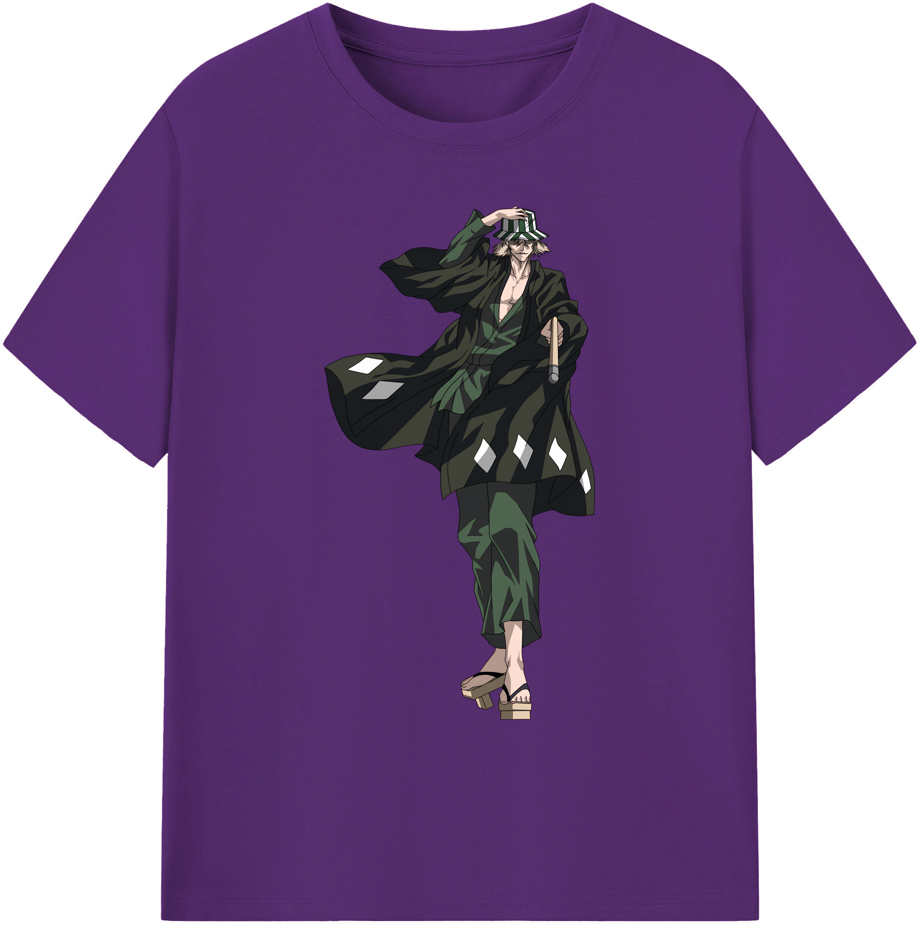 （画像用） "ブリーチ 浦原 喜助（うらはら きすけ） BLEACH Urahara Kisuke " 綿100％ メンズ半袖Tシャツ｜肌触りやわらか＆通気性