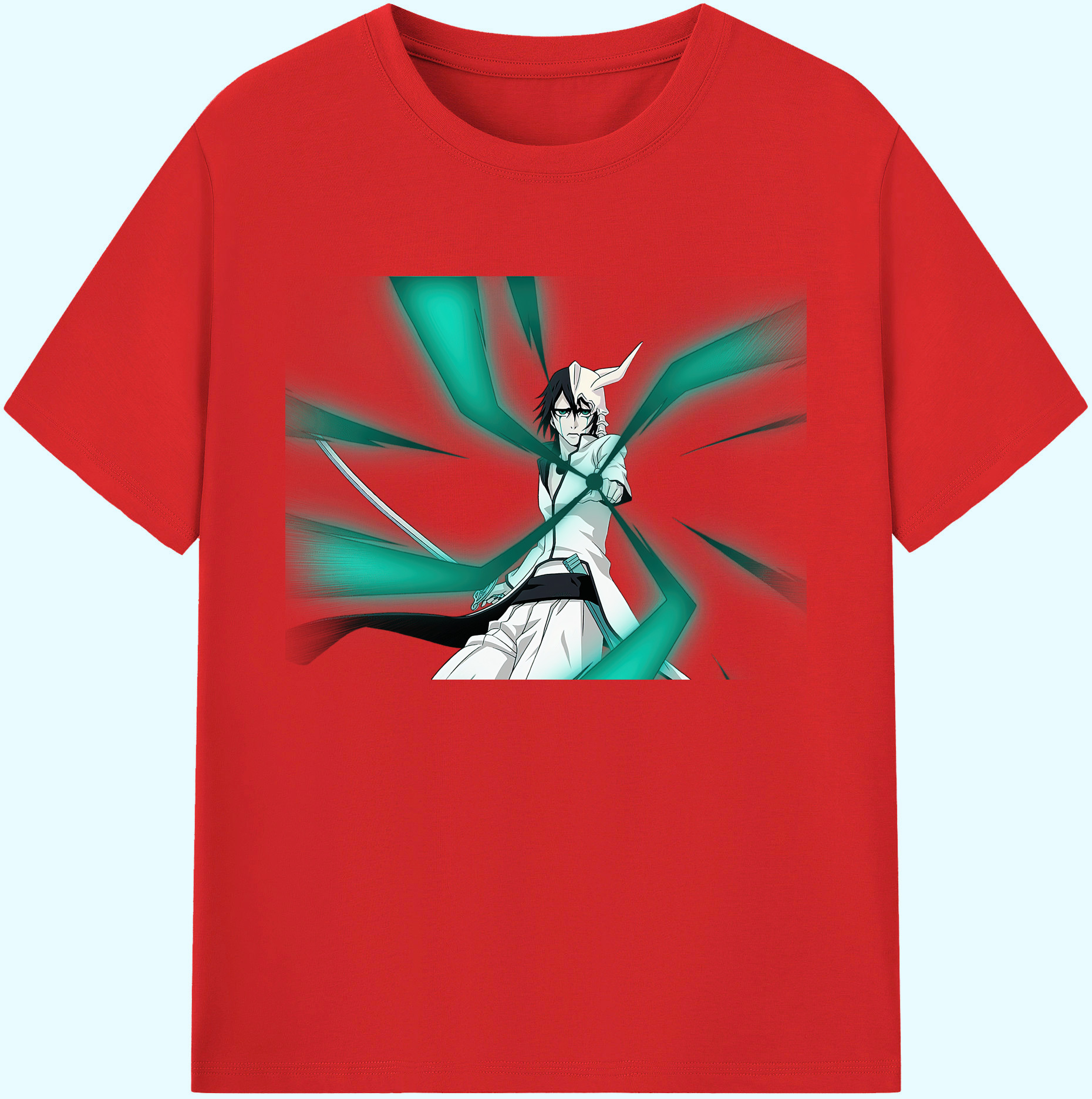 （画像用） ブリーチ ウルキオラ·シファー BLEACH Ulquiorra cifer 綿100％ メンズ半袖Tシャツ｜肌触りやわらか＆通気性
