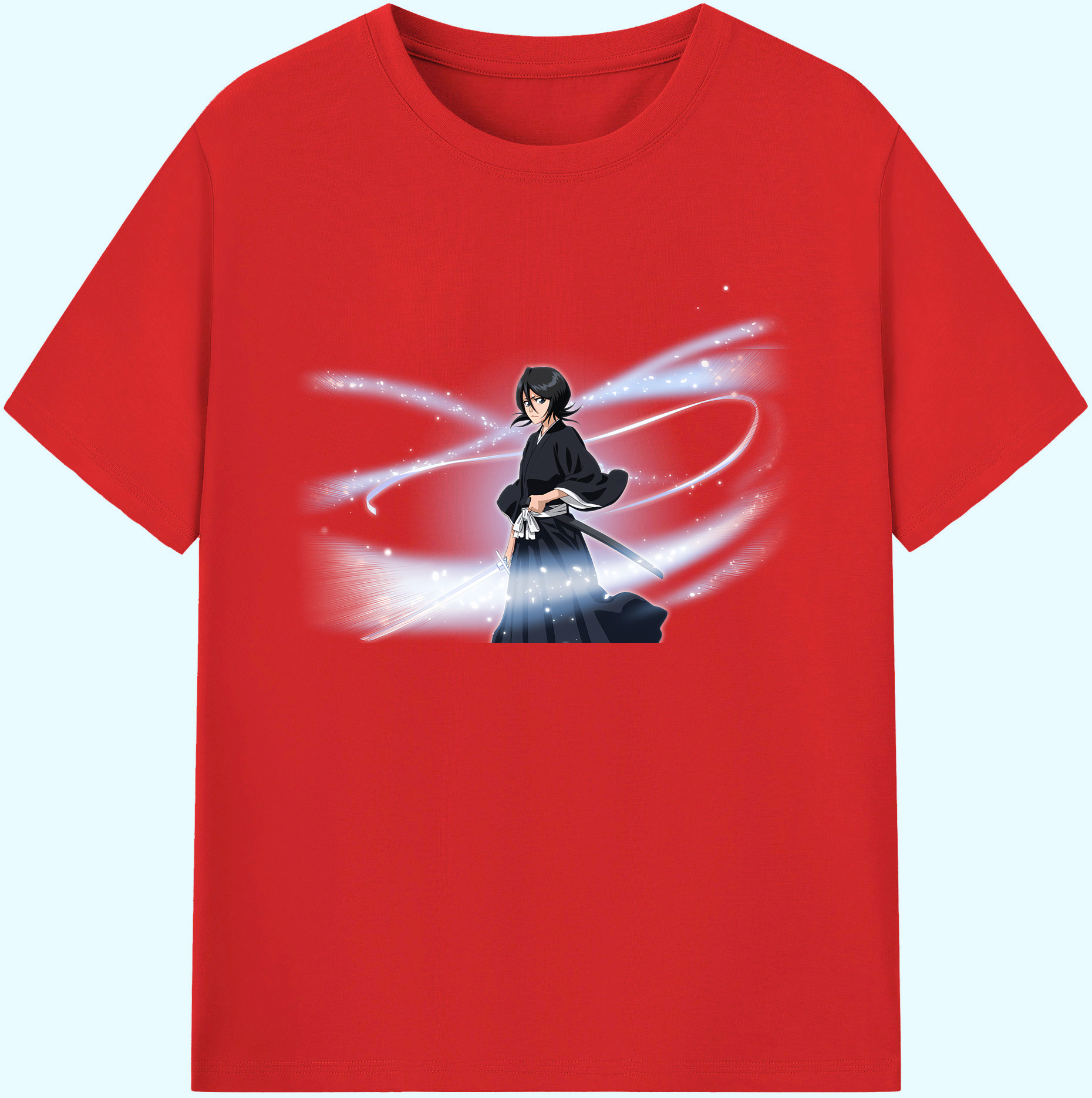（画像用） ブリーチ 朽木ルキア BLEACH Kuchiki Rukia 綿100％ メンズ半袖Tシャツ｜肌触りやわらか＆通気性