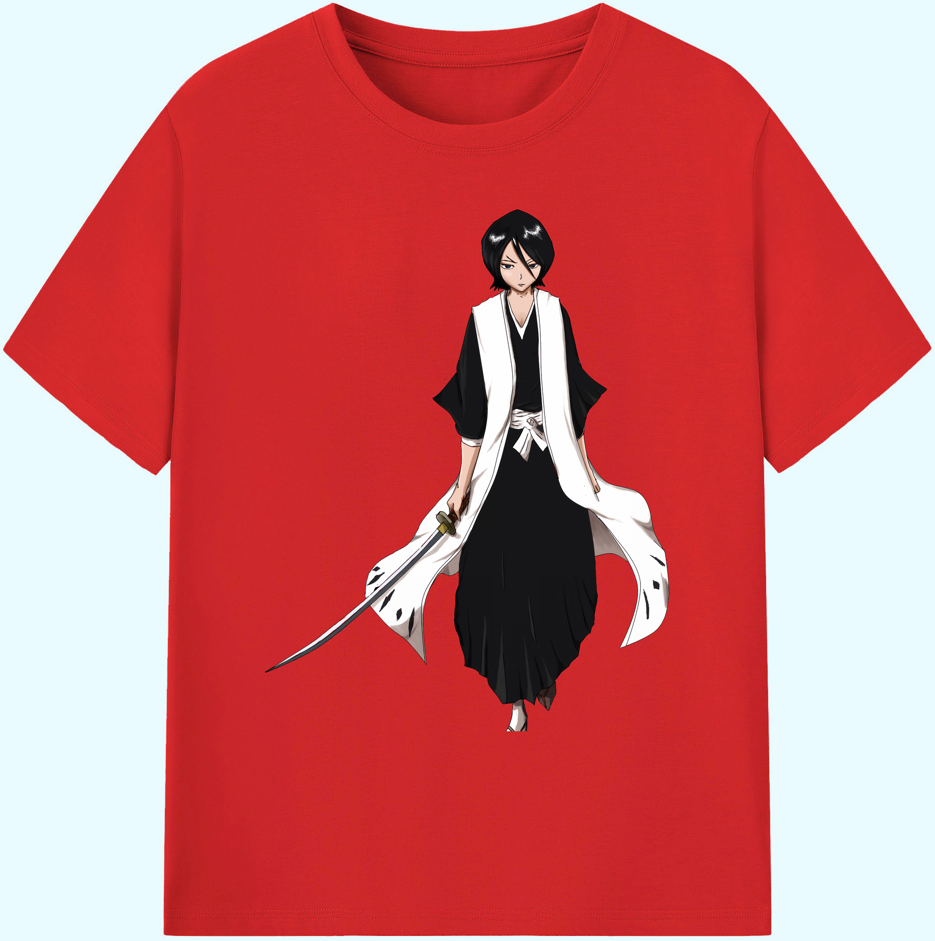 （画像用） ブリーチ 朽木ルキア BLEACH Kuchiki Rukia 綿100％ メンズ半袖Tシャツ｜肌触りやわらか＆通気性