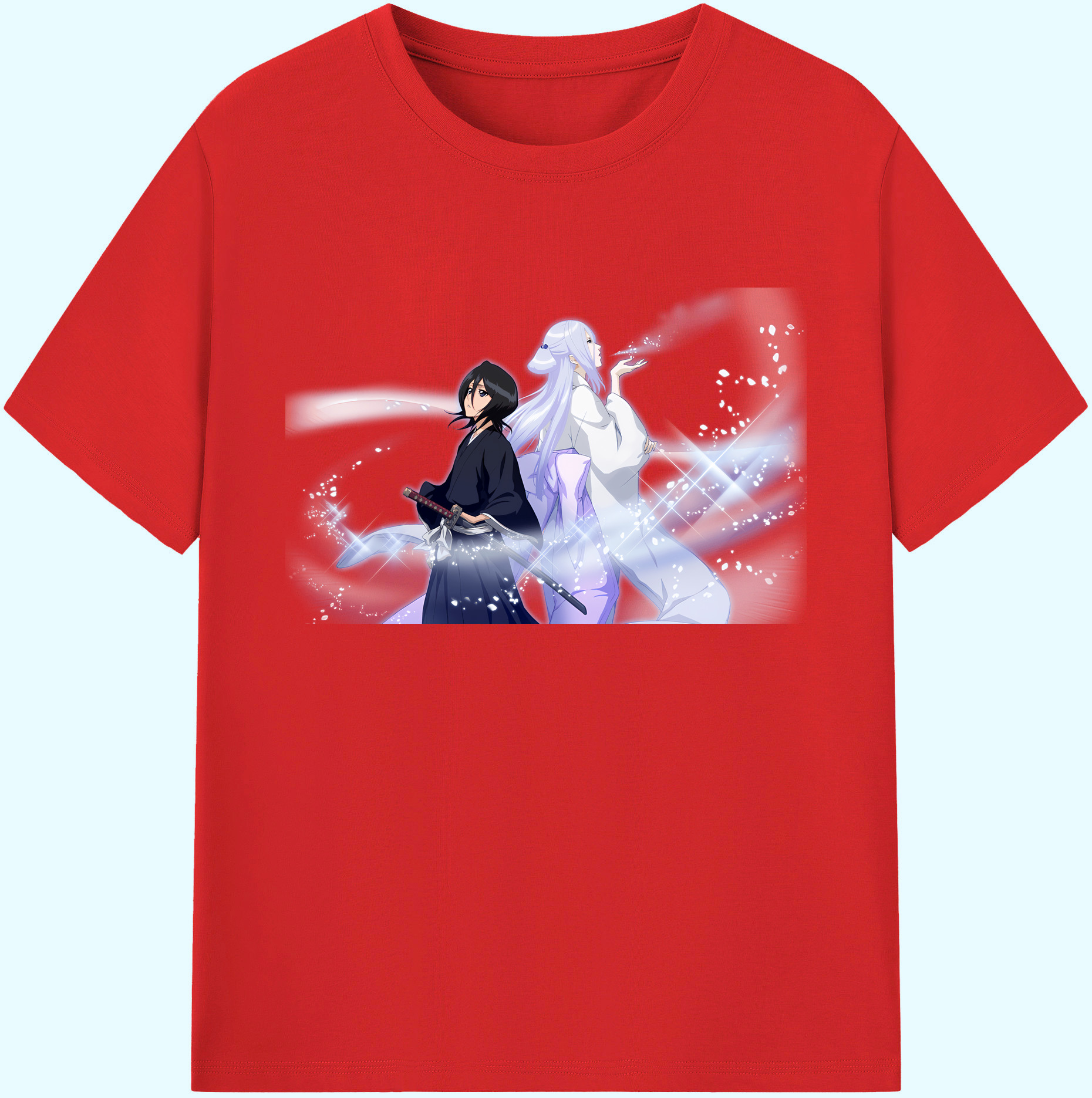 （画像用） ブリーチ 朽木ルキア BLEACH Kuchiki Rukia 綿100％ メンズ半袖Tシャツ｜肌触りやわらか＆通気性