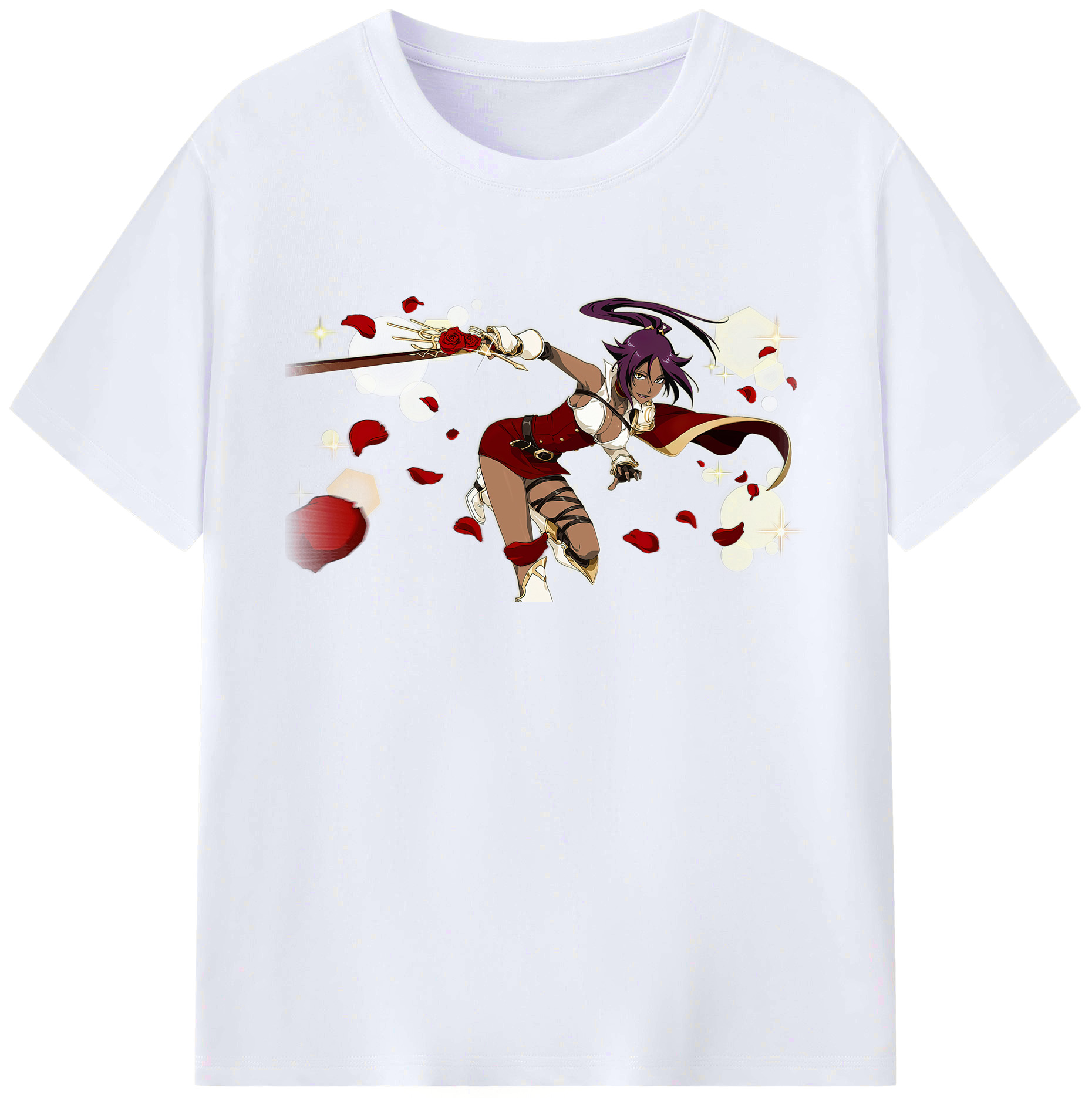 （画像用） ブリーチ 四楓院 夜一（しほういん よるいち） BLEACH Shihouin Yoruichi 綿100％ メンズ半袖Tシャツ｜肌触りやわらか＆通気性