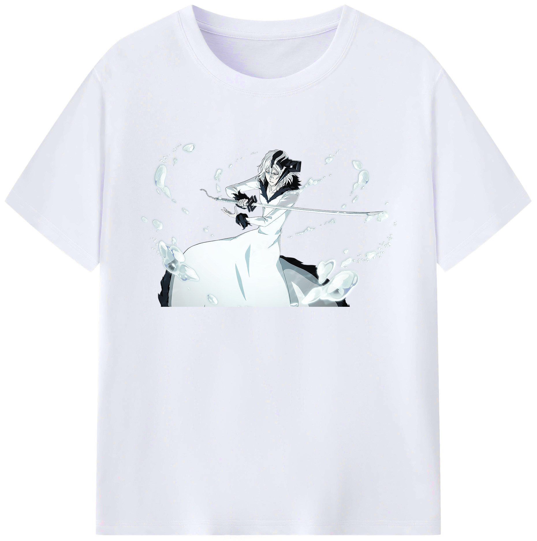 （画像用） ブリーチ 黒崎一護（くろさき いちご）BLEACH Kurosaki Ichigo 綿100％ メンズ半袖Tシャツ｜肌触りやわらか＆通気性