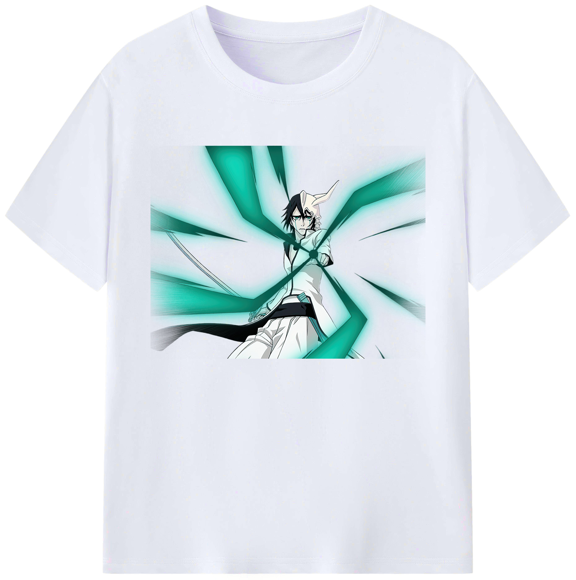 （画像用） ブリーチ ウルキオラ·シファー BLEACH Ulquiorra cifer 綿100％ メンズ半袖Tシャツ｜肌触りやわらか＆通気性