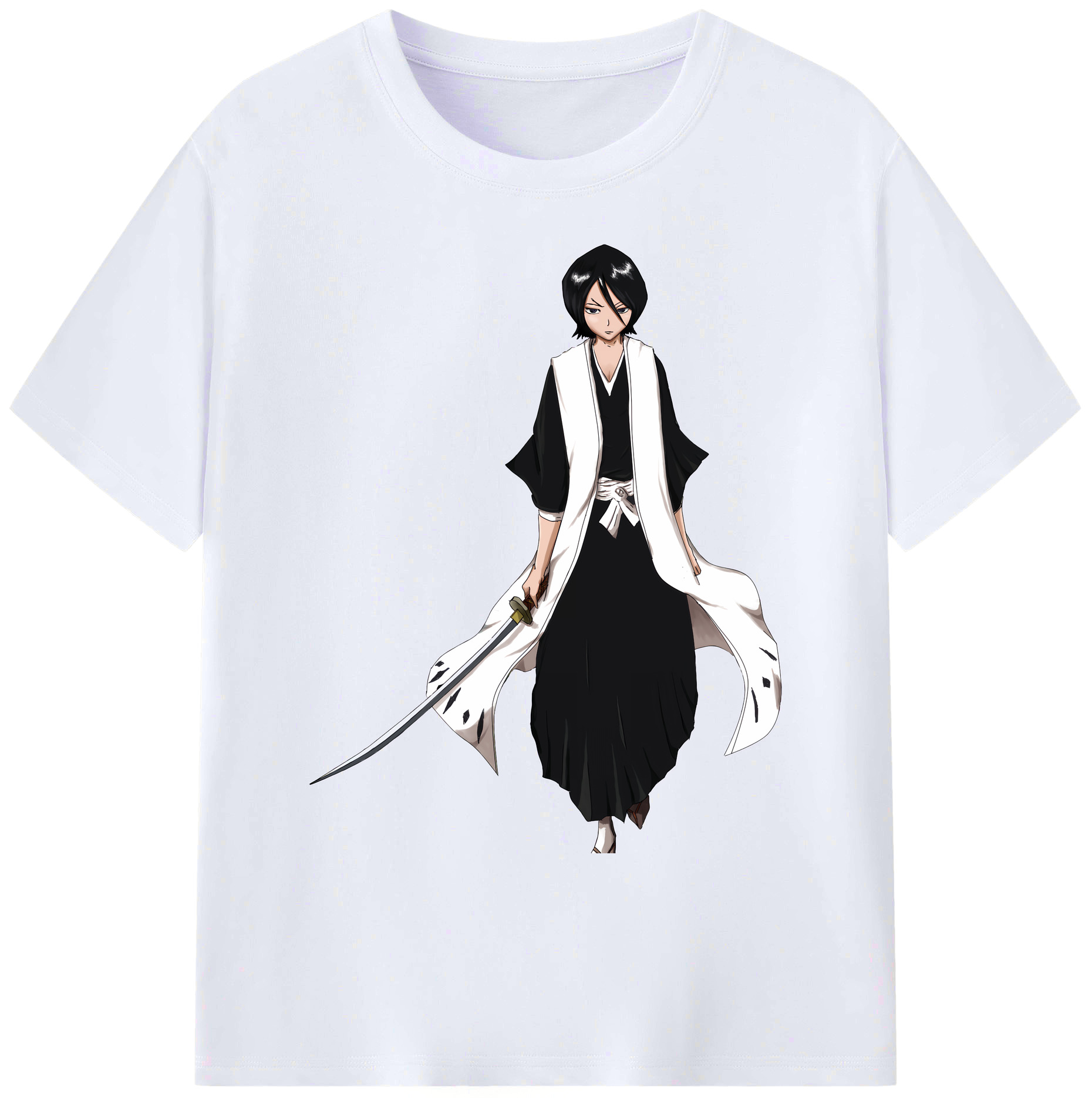 （画像用） ブリーチ 朽木ルキア BLEACH Kuchiki Rukia 綿100％ メンズ半袖Tシャツ｜肌触りやわらか＆通気性