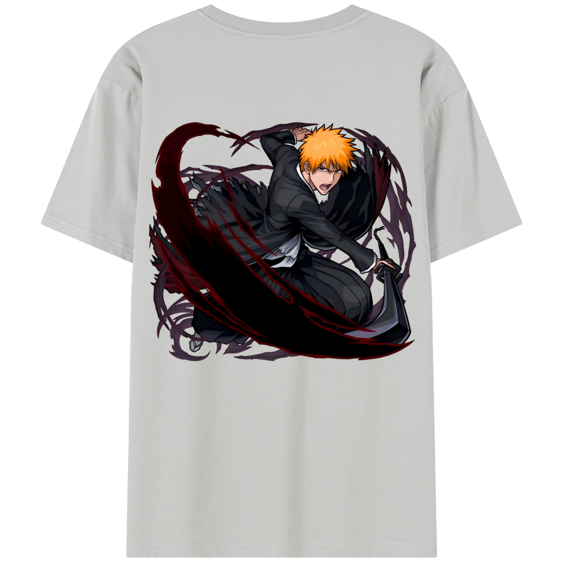 （画像用） ブリーチ 黒崎一護（くろさき いちご）BLEACH Kurosaki Ichigo レディース半袖Tシャツ(バックプリント)
