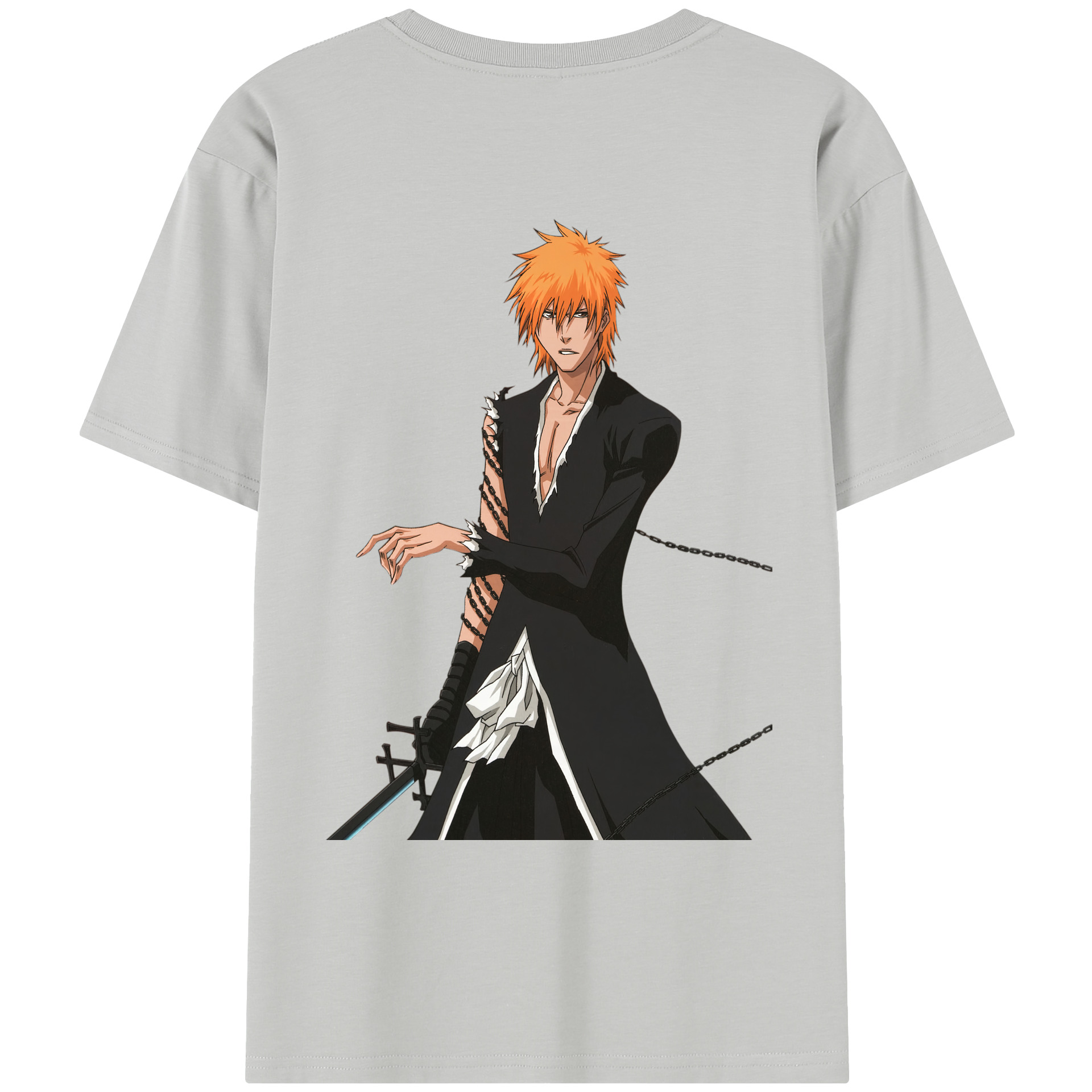 （画像用） ブリーチ 黒崎一護（くろさき いちご）BLEACH Kurosaki Ichigo レディース半袖Tシャツ(バックプリント)
