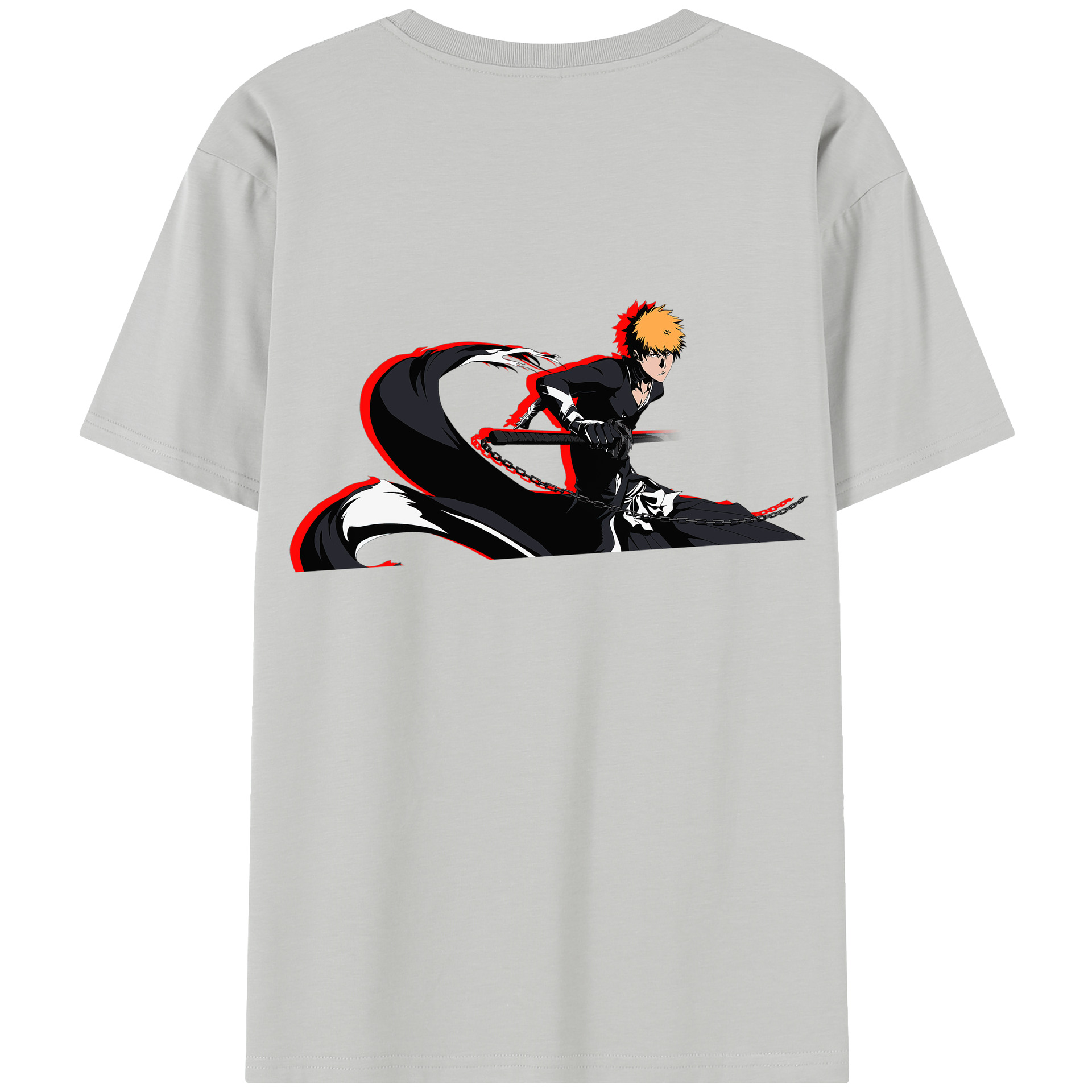 （画像用） ブリーチ 黒崎一護（くろさき いちご）BLEACH Kurosaki Ichigo レディース半袖Tシャツ(バックプリント)