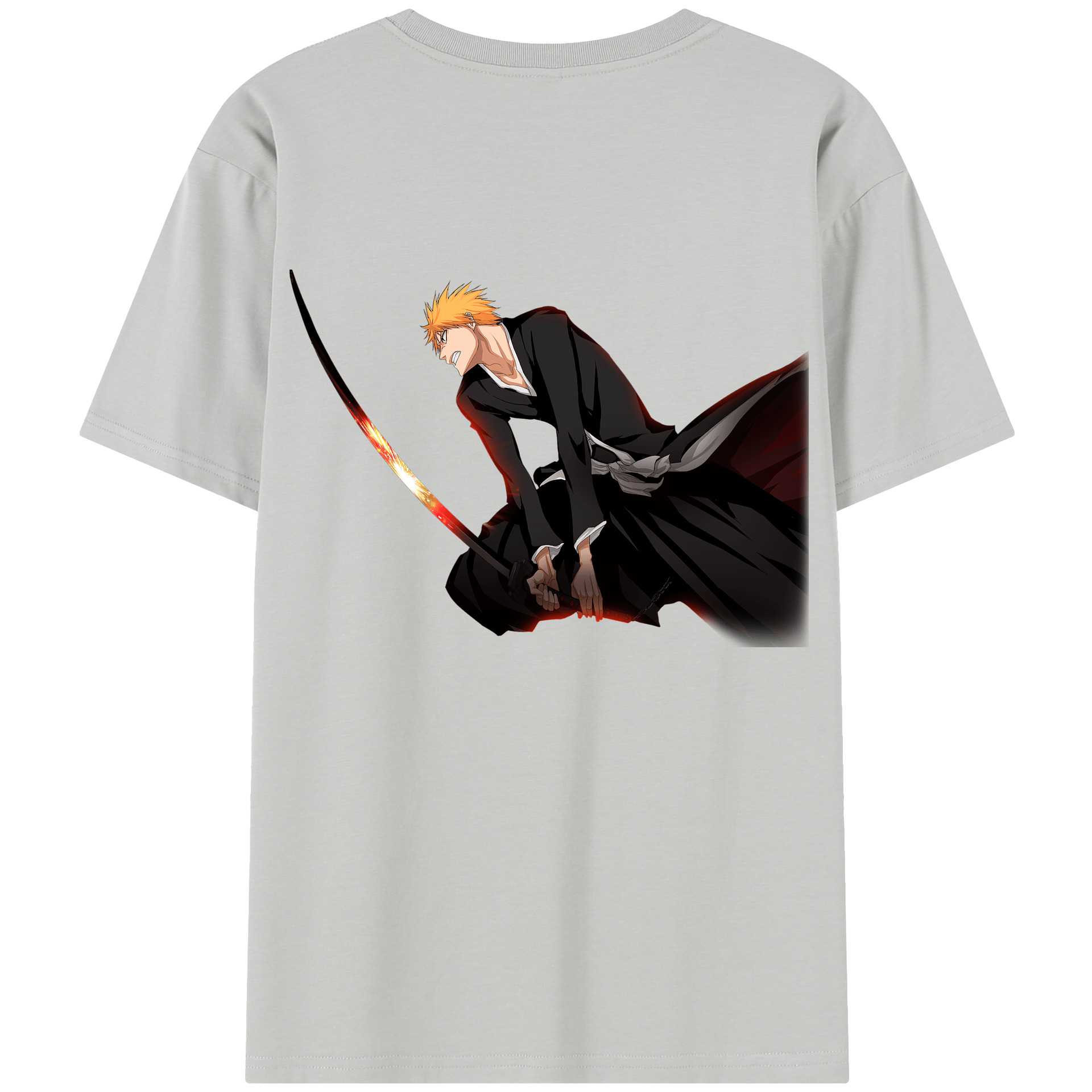 （画像用） ブリーチ 黒崎一護（くろさき いちご）BLEACH Kurosaki Ichigo レディース半袖Tシャツ(バックプリント)