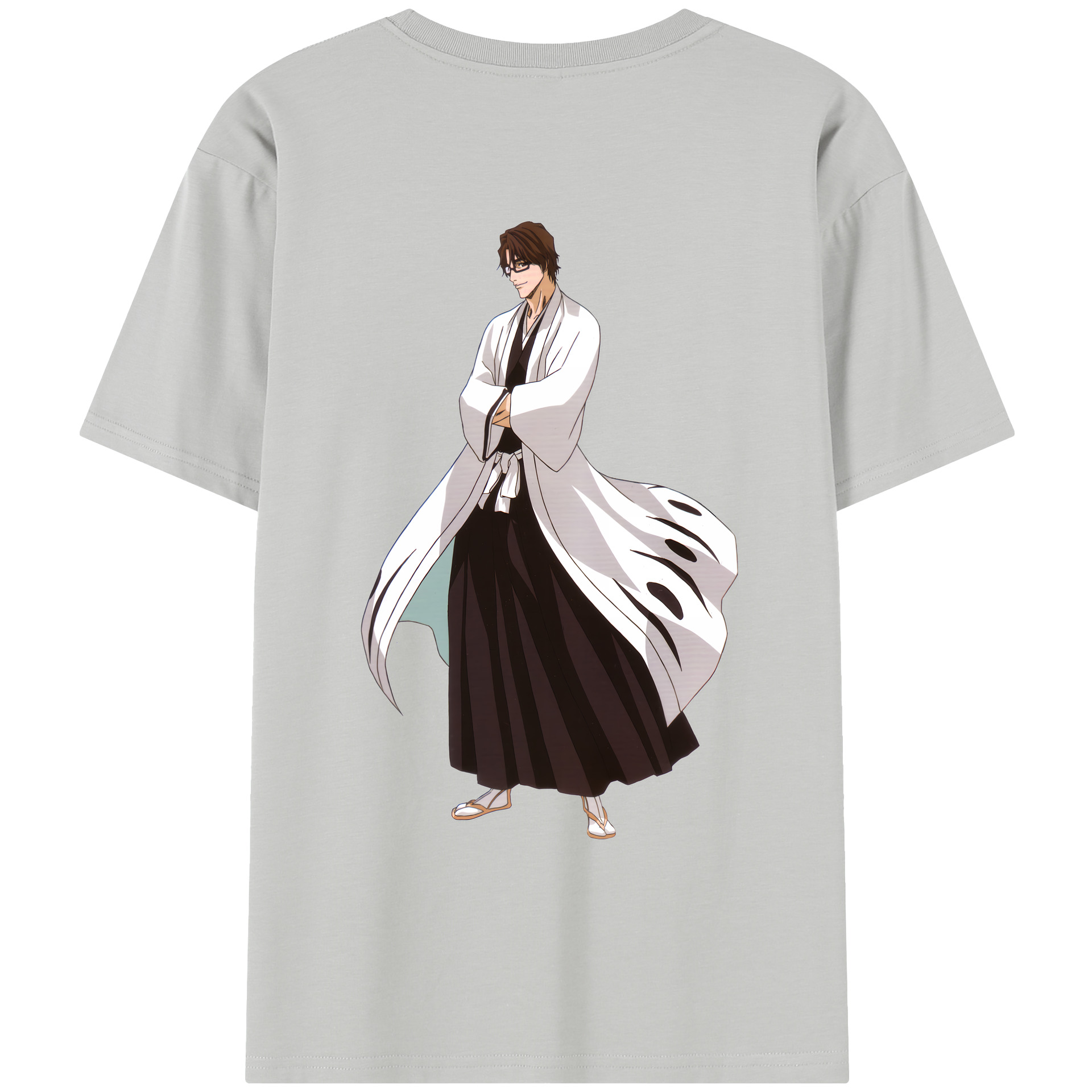 （画像用） ブリーチ 藍染 惣右介（あいぜん そうすけ） BLEACH Aizen Sousuke レディース半袖Tシャツ(バックプリント)
