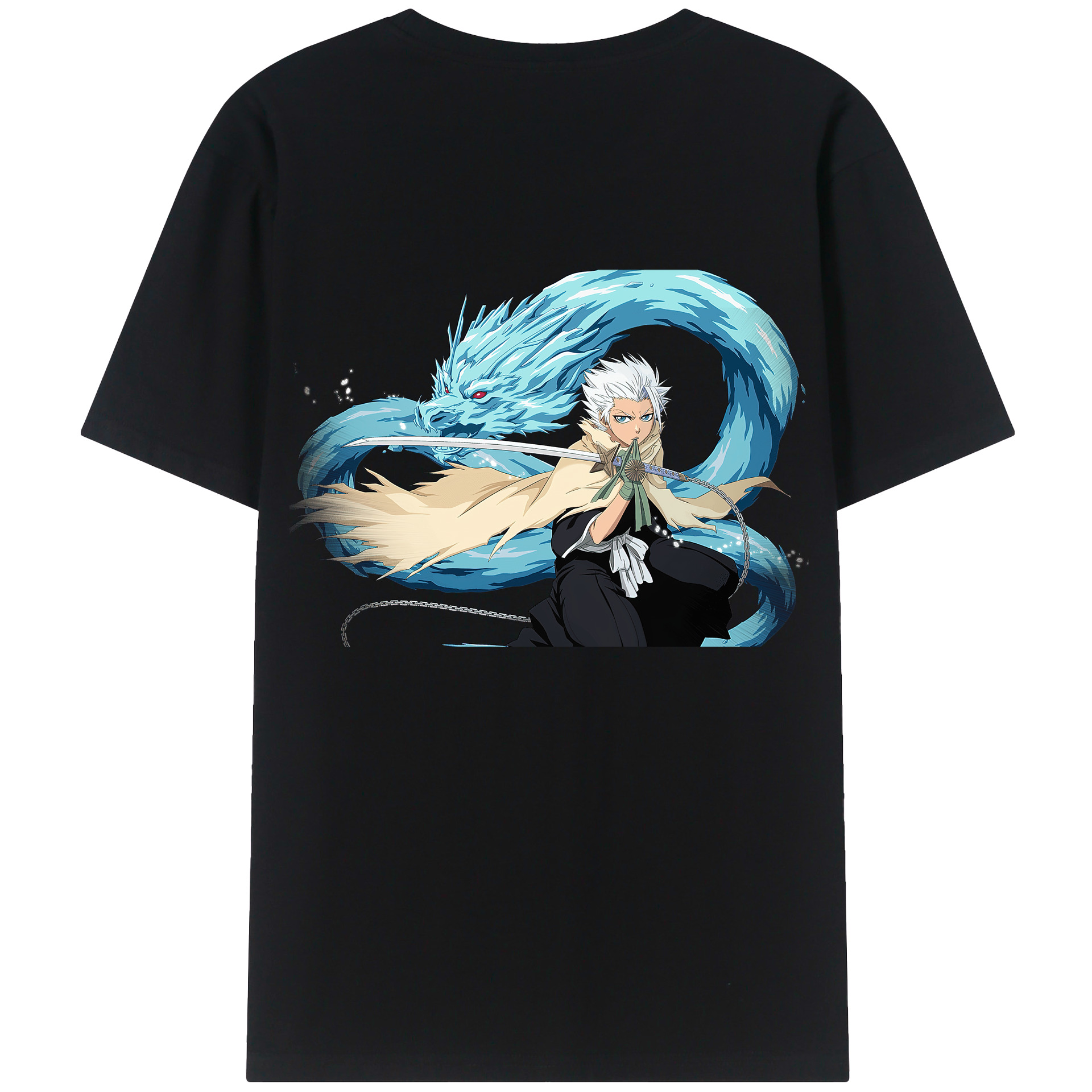 （画像用） ブリーチ 日番谷冬獅郎（ひつがや とうしろう） BLEACH Hitsugaya Toushirou レディース半袖Tシャツ(バックプリント)