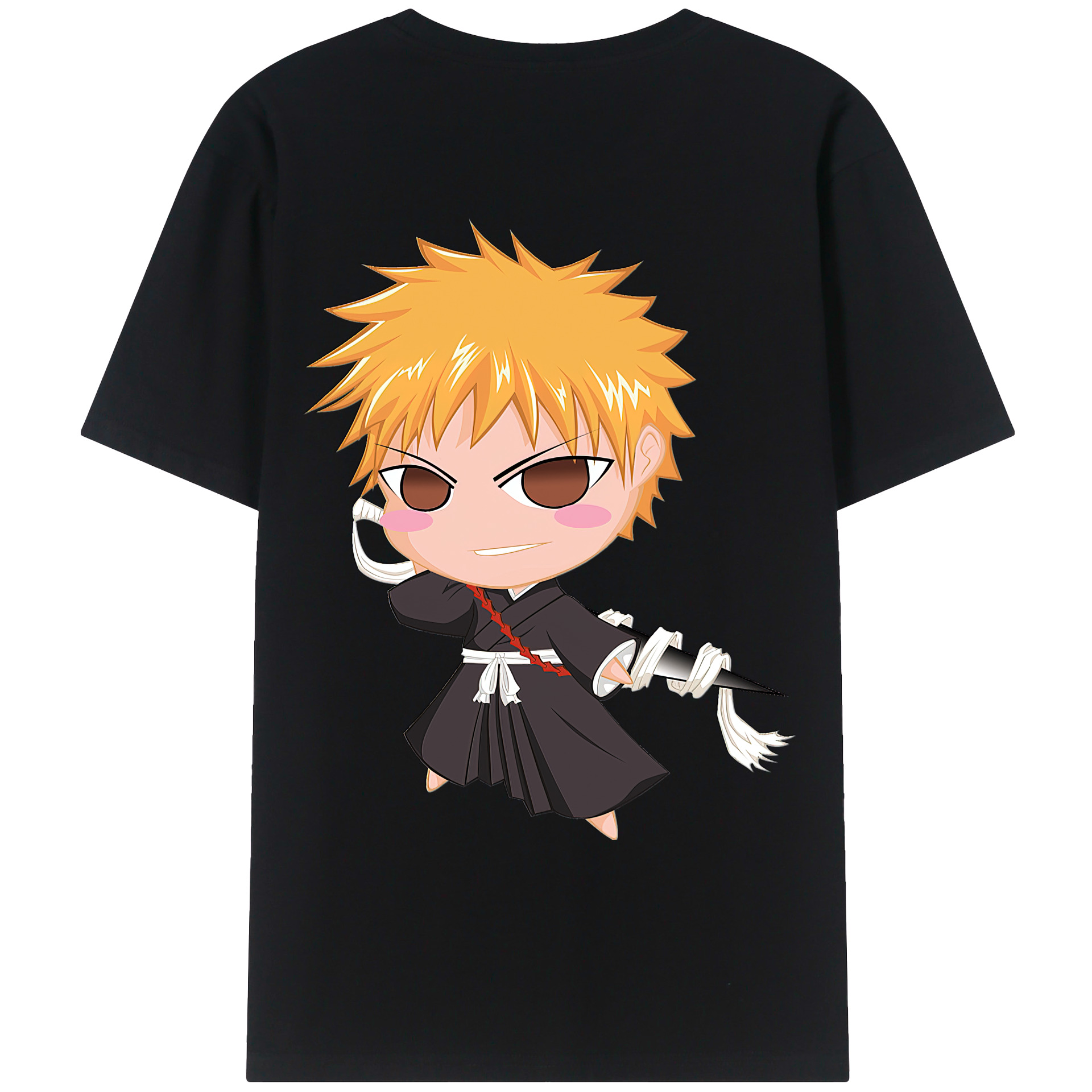 （画像用） ブリーチ 黒崎一護（くろさき いちご）BLEACH Kurosaki Ichigo レディース半袖Tシャツ(バックプリント)