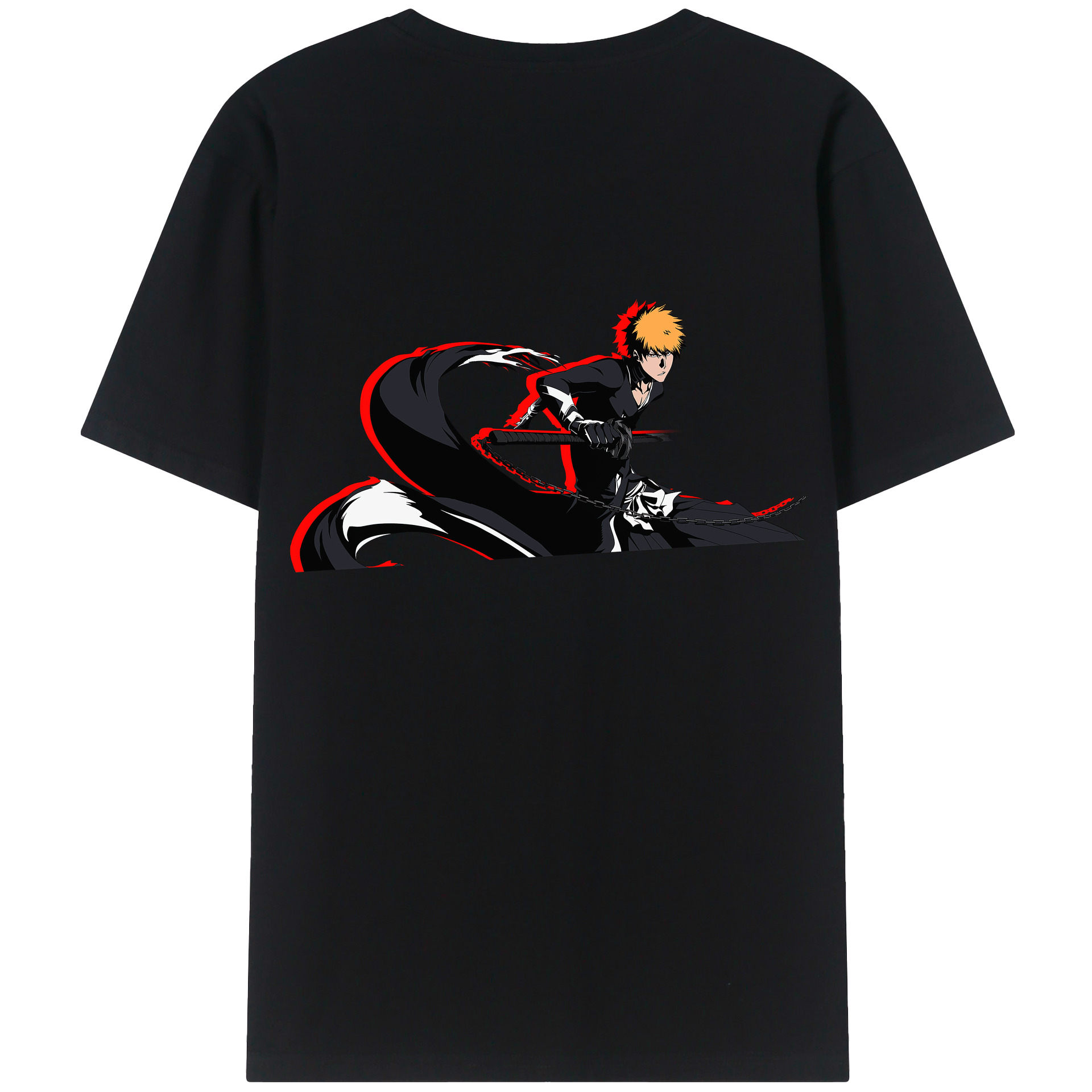 （画像用） ブリーチ 黒崎一護（くろさき いちご）BLEACH Kurosaki Ichigo レディース半袖Tシャツ(バックプリント)