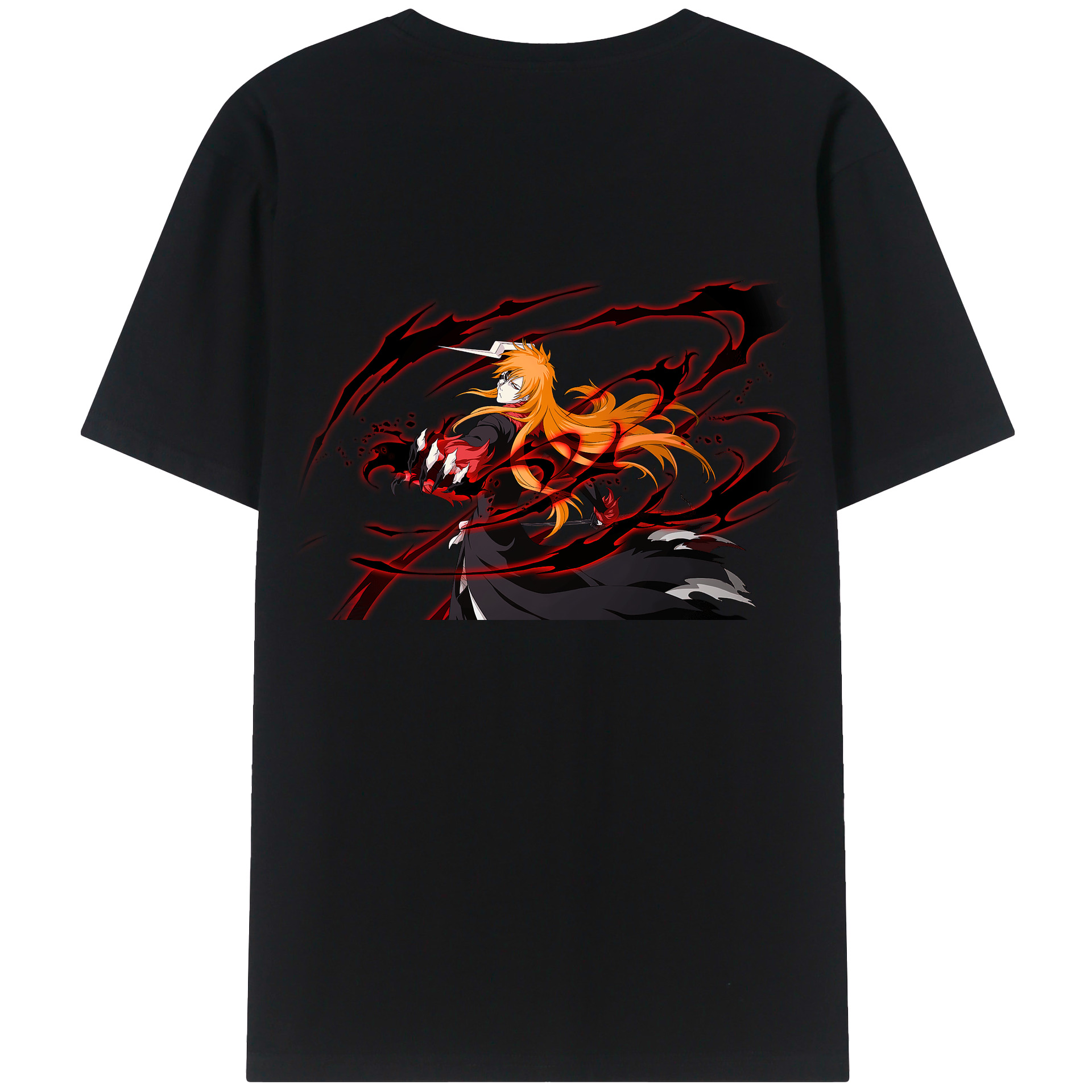 （画像用） ブリーチ 黒崎一護（くろさき いちご）BLEACH Kurosaki Ichigo レディース半袖Tシャツ(バックプリント)