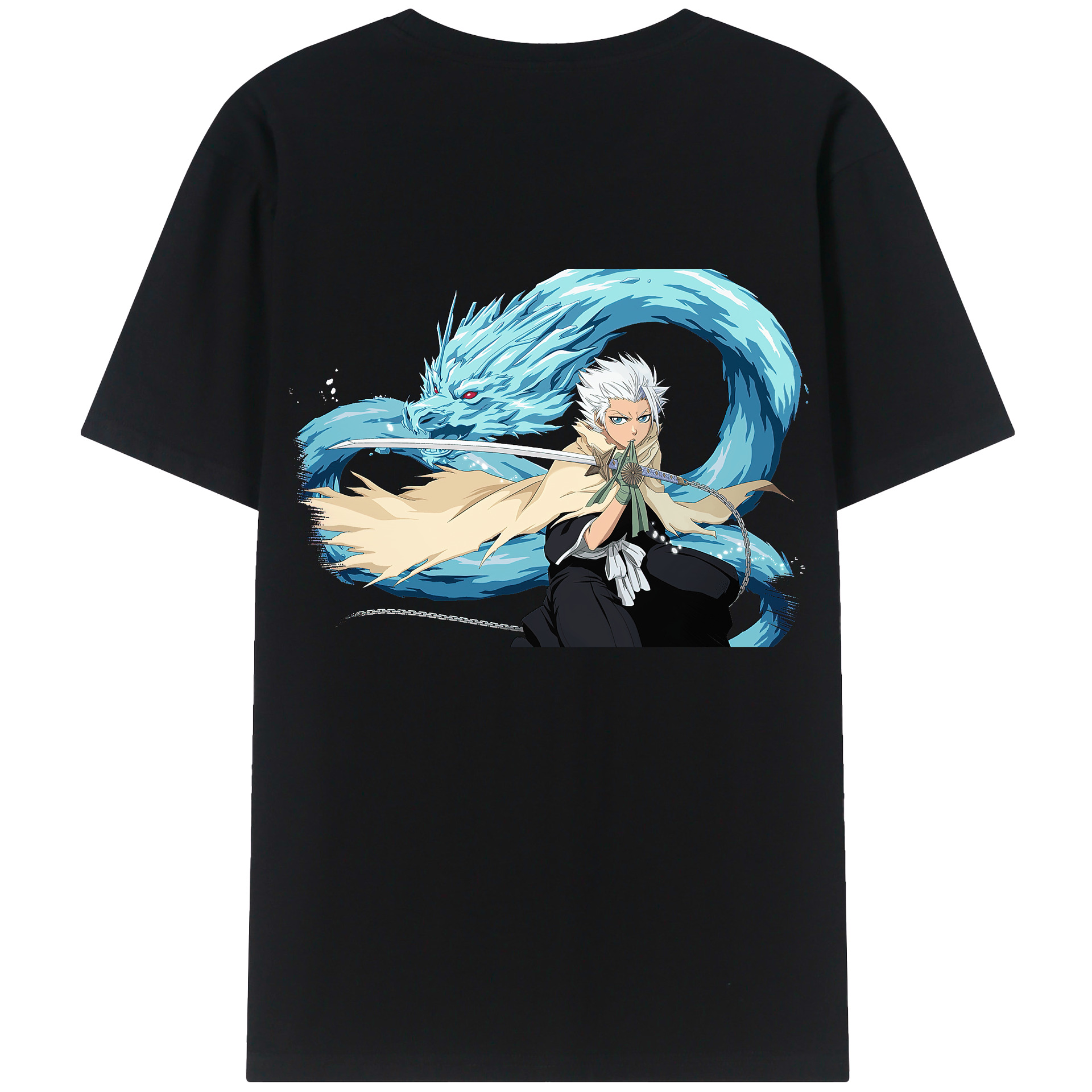 （画像用） ブリーチ 日番谷冬獅郎（ひつがや とうしろう） BLEACH Hitsugaya Toushirou レディース半袖Tシャツ(バックプリント)