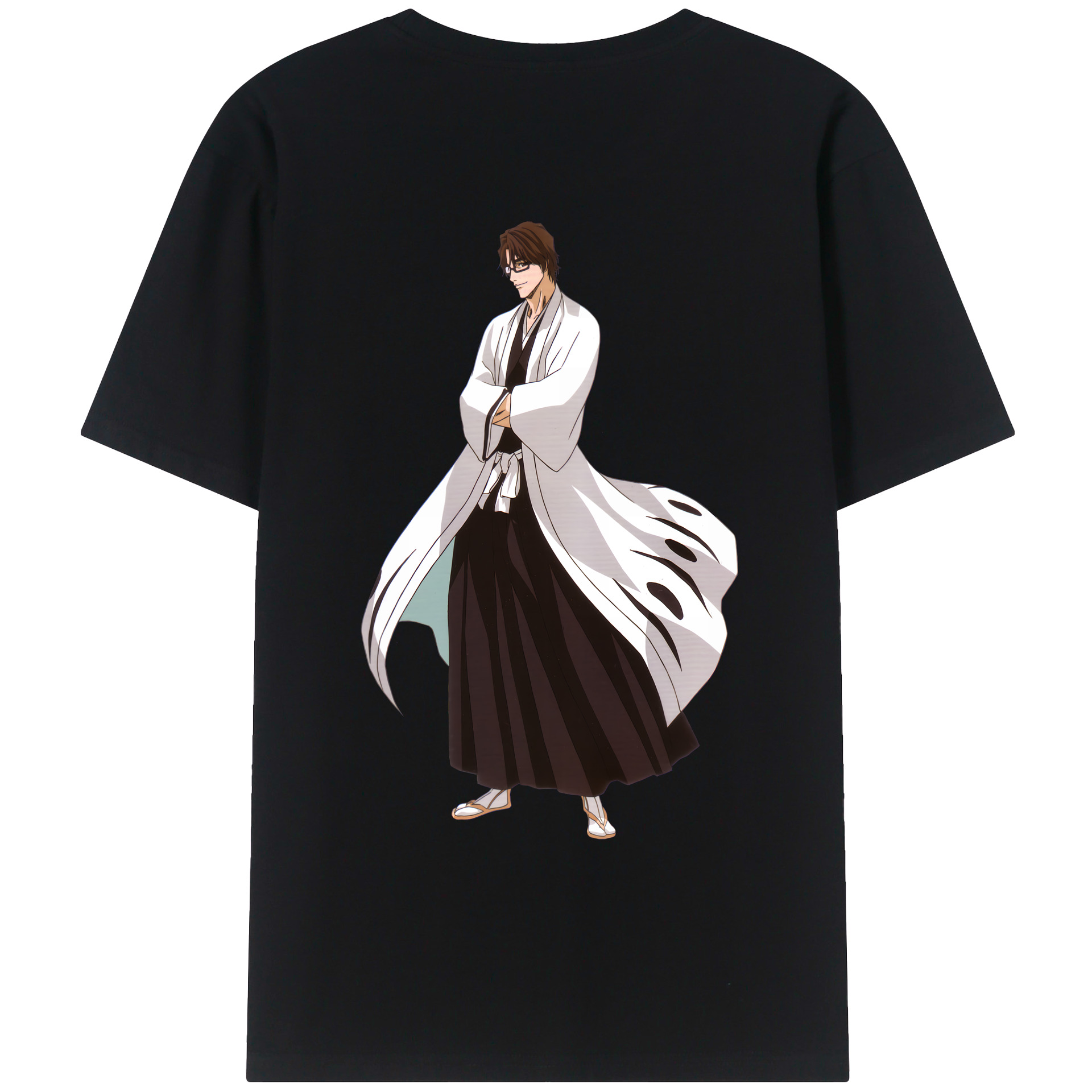 （画像用） ブリーチ 藍染 惣右介（あいぜん そうすけ） BLEACH Aizen Sousuke レディース半袖Tシャツ(バックプリント)