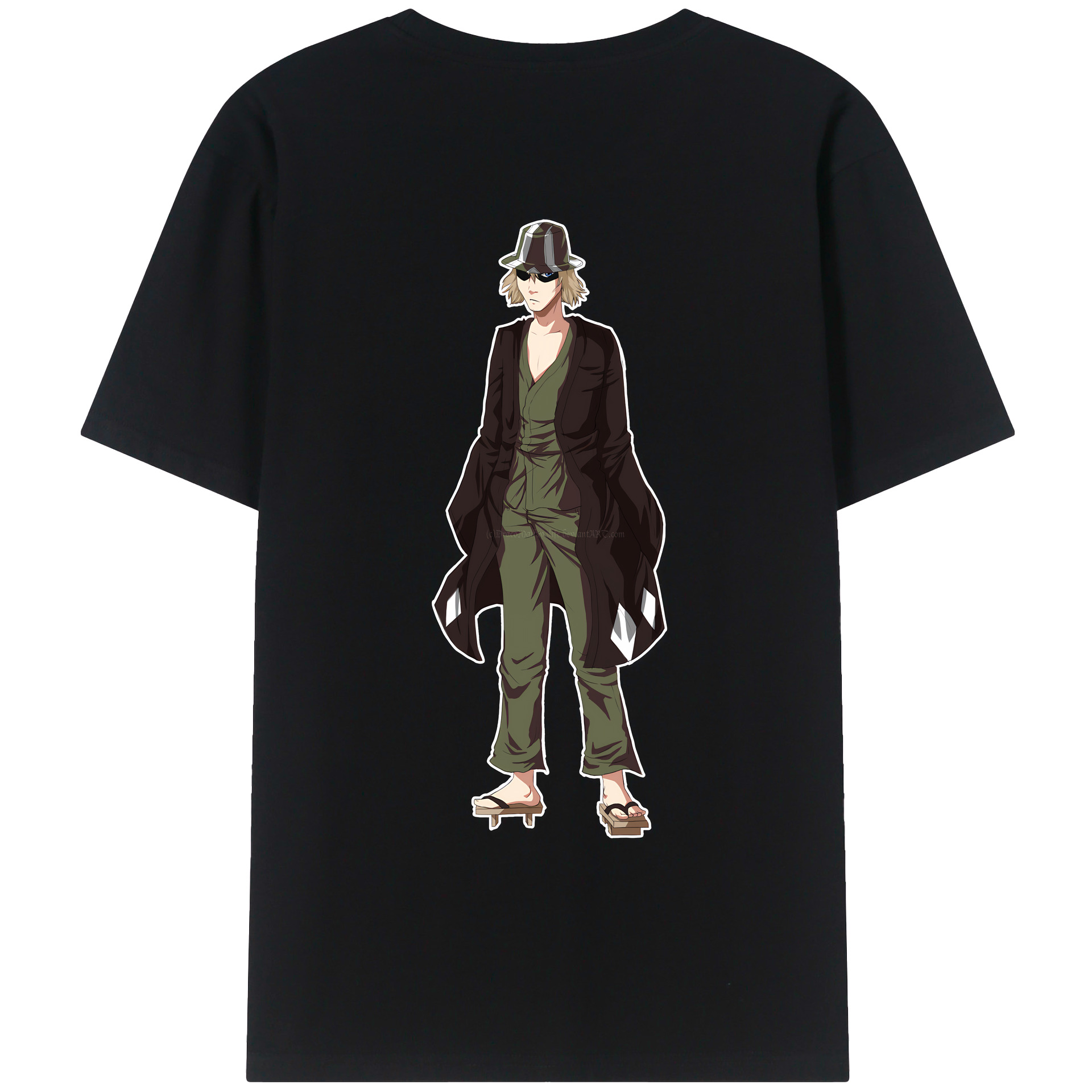（画像用） "ブリーチ 浦原 喜助（うらはら きすけ） BLEACH Urahara Kisuke " レディース半袖Tシャツ(バックプリント)