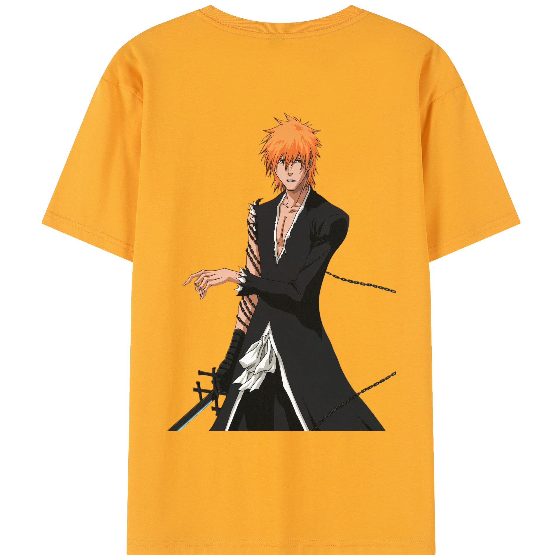 （画像用） ブリーチ 黒崎一護（くろさき いちご）BLEACH Kurosaki Ichigo レディース半袖Tシャツ(バックプリント)