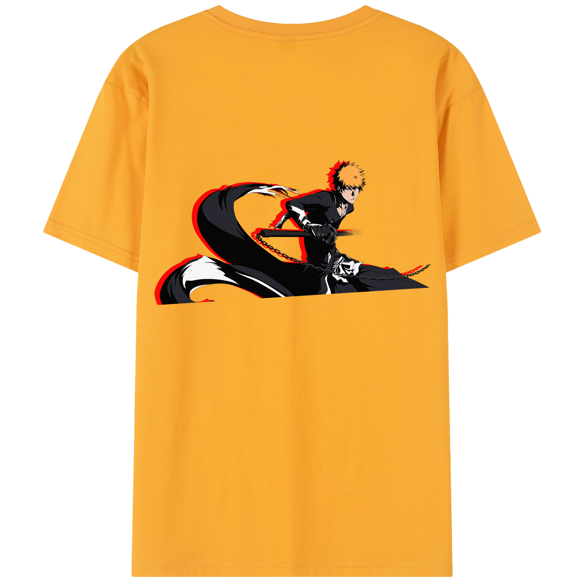 （画像用） ブリーチ 黒崎一護（くろさき いちご）BLEACH Kurosaki Ichigo レディース半袖Tシャツ(バックプリント)