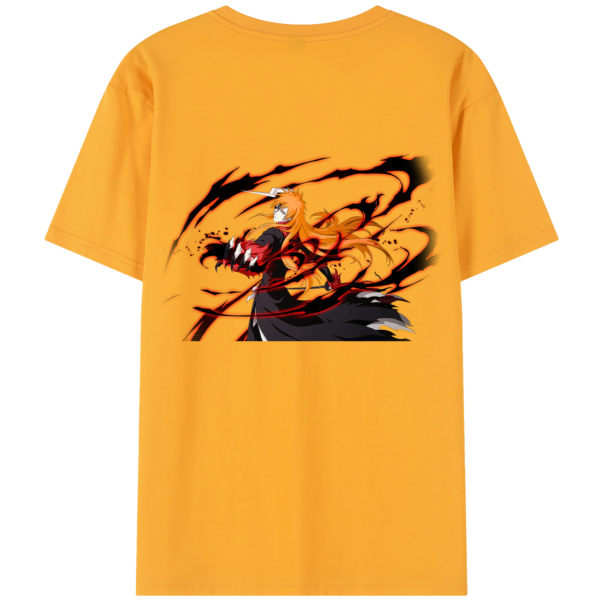 （画像用） ブリーチ 黒崎一護（くろさき いちご）BLEACH Kurosaki Ichigo レディース半袖Tシャツ(バックプリント)