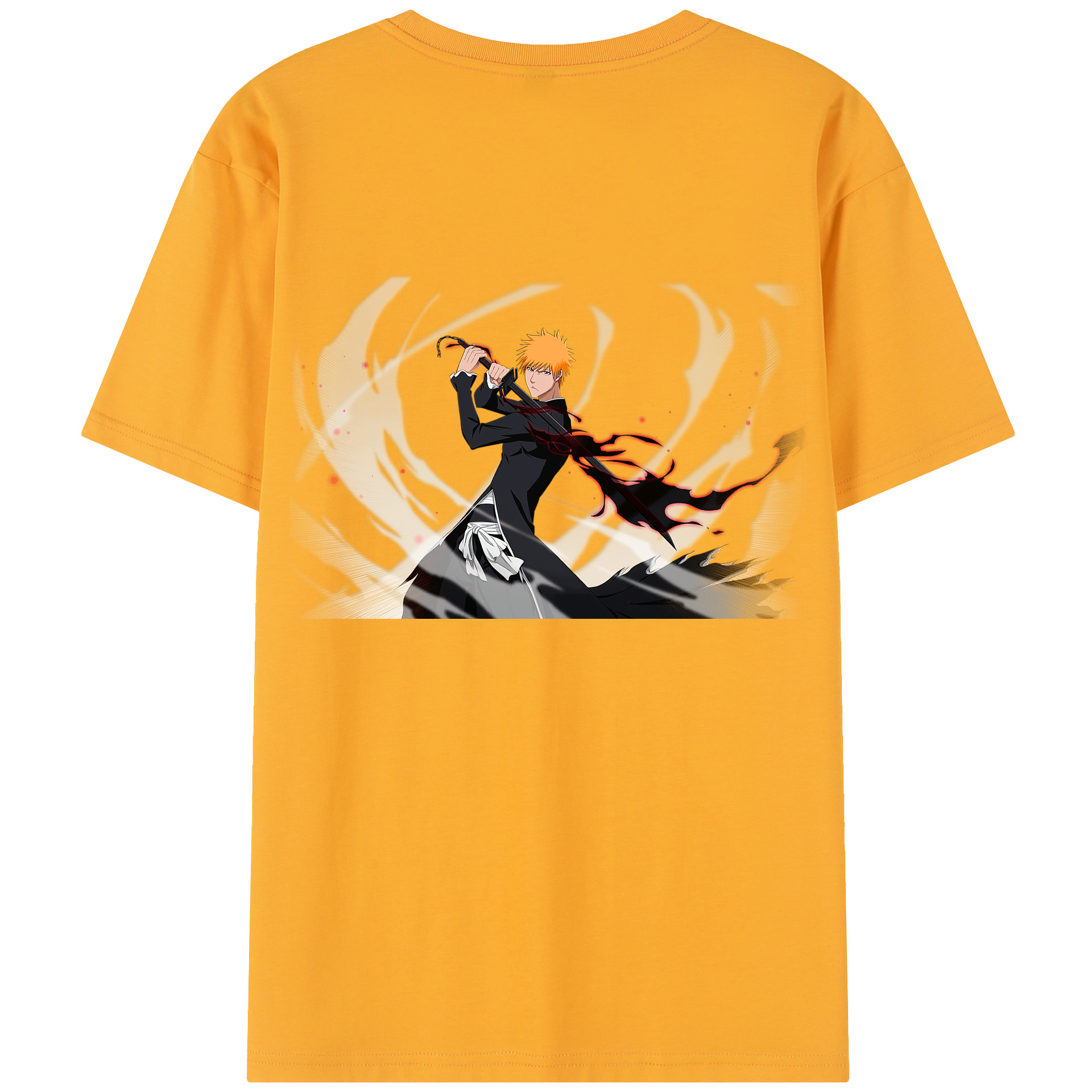 （画像用） ブリーチ 黒崎一護（くろさき いちご）BLEACH Kurosaki Ichigo レディース半袖Tシャツ(バックプリント)