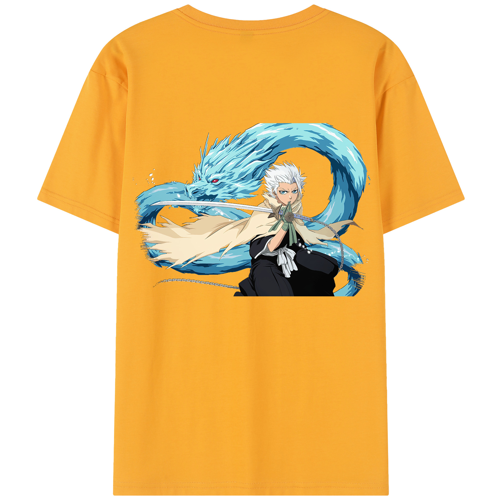 （画像用） ブリーチ 日番谷冬獅郎（ひつがや とうしろう） BLEACH Hitsugaya Toushirou レディース半袖Tシャツ(バックプリント)