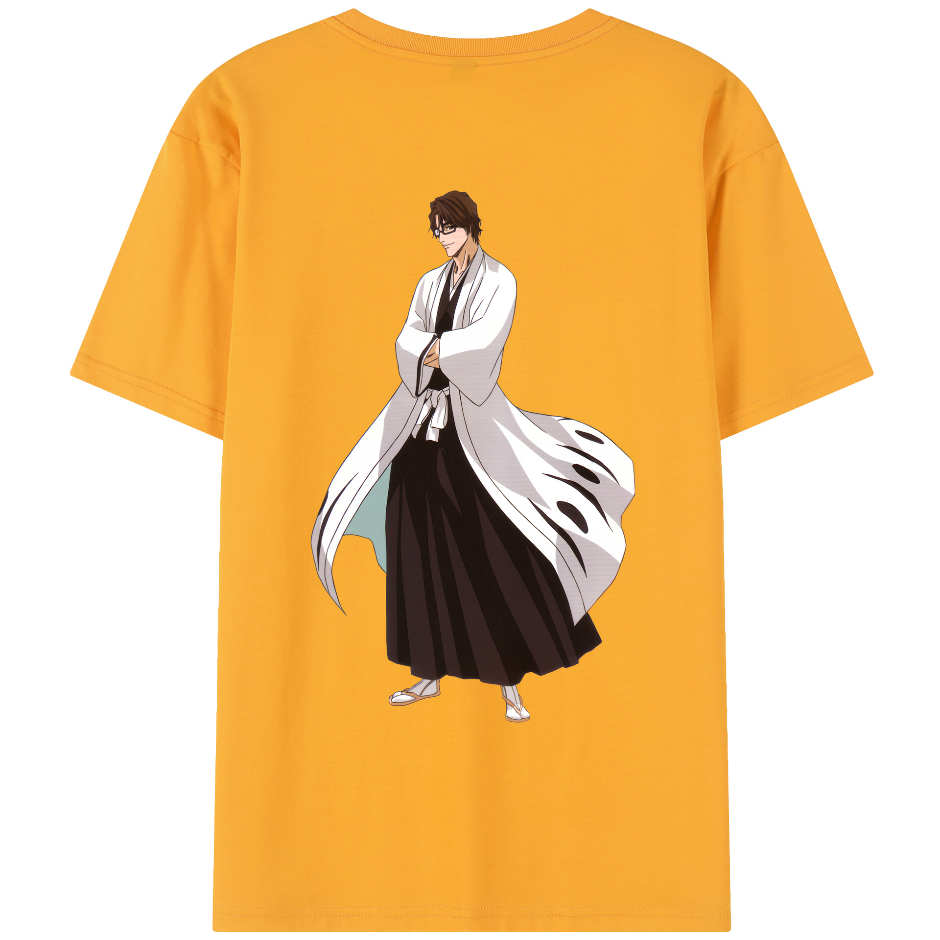 （画像用） ブリーチ 藍染 惣右介（あいぜん そうすけ） BLEACH Aizen Sousuke レディース半袖Tシャツ(バックプリント)