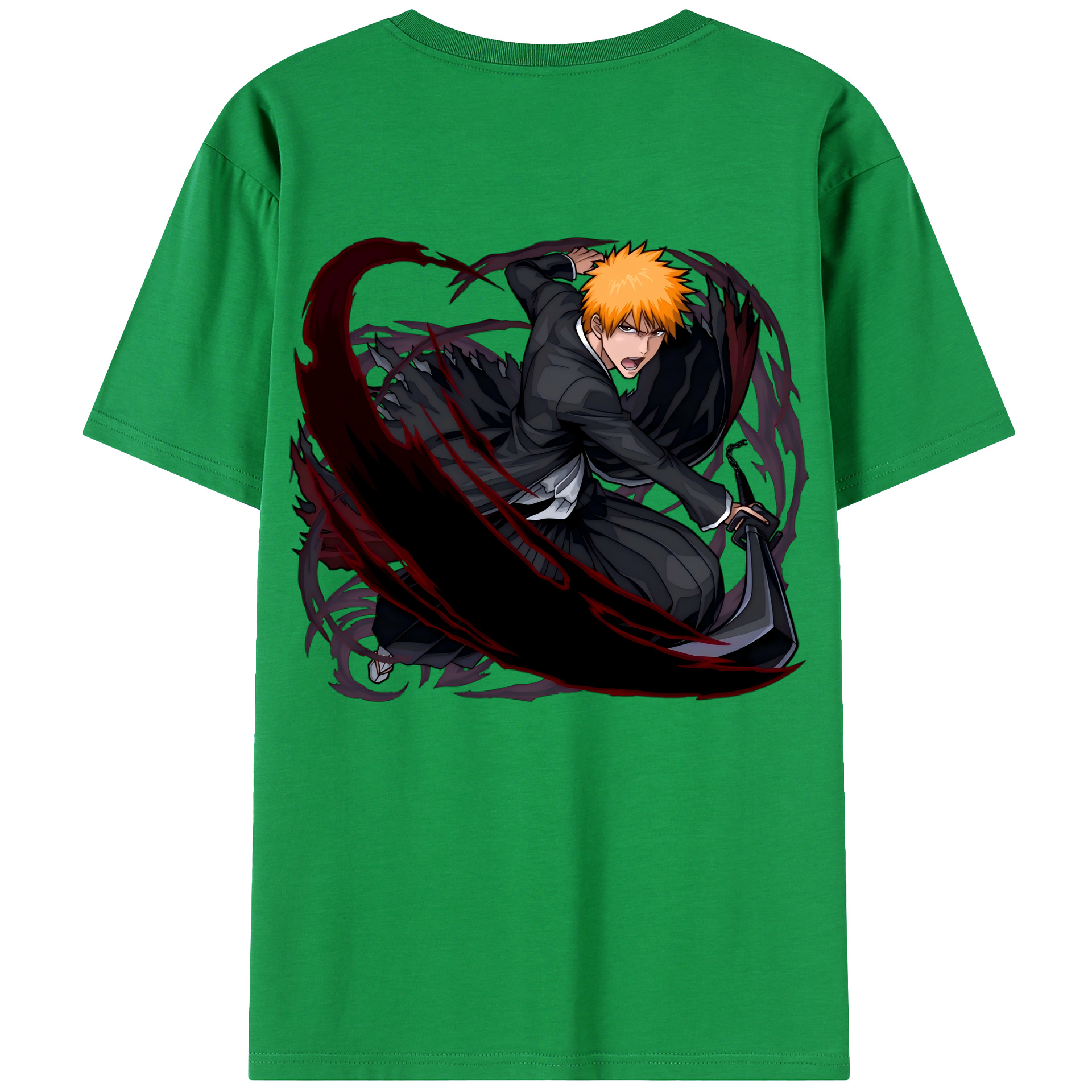 （画像用） ブリーチ 黒崎一護（くろさき いちご）BLEACH Kurosaki Ichigo レディース半袖Tシャツ(バックプリント)