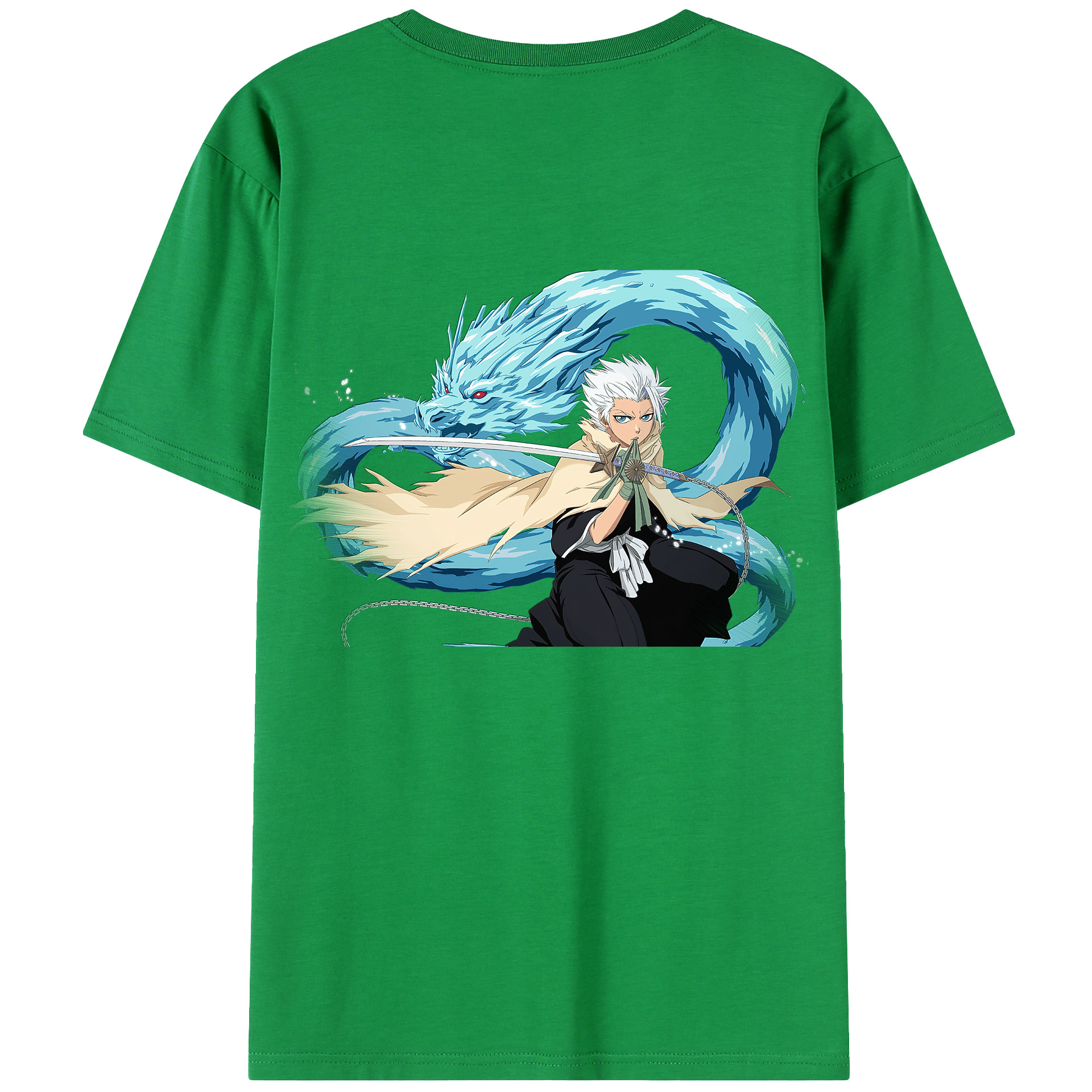 （画像用） ブリーチ 日番谷冬獅郎（ひつがや とうしろう） BLEACH Hitsugaya Toushirou レディース半袖Tシャツ(バックプリント)
