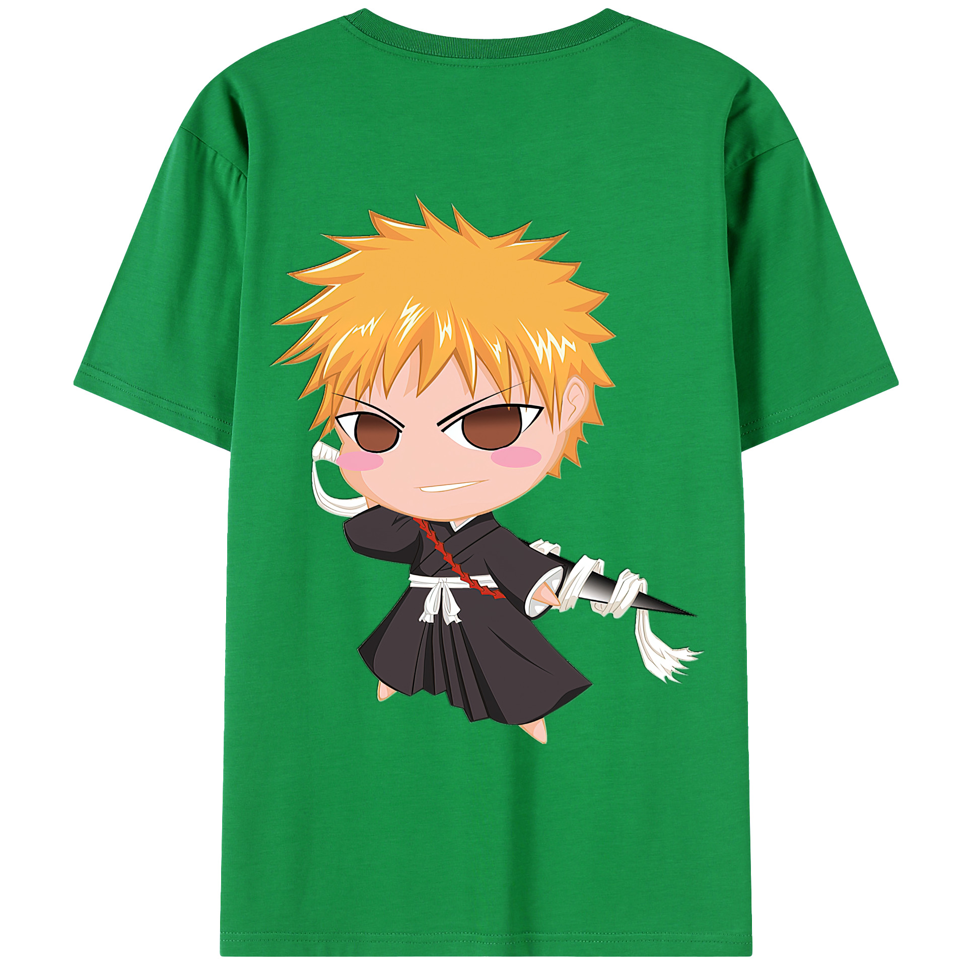 （画像用） ブリーチ 黒崎一護（くろさき いちご）BLEACH Kurosaki Ichigo レディース半袖Tシャツ(バックプリント)