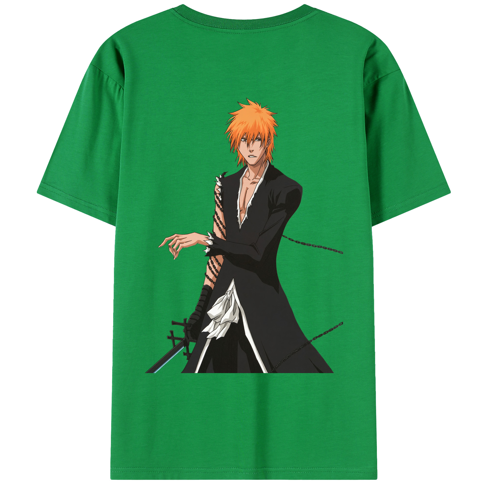 （画像用） ブリーチ 黒崎一護（くろさき いちご）BLEACH Kurosaki Ichigo レディース半袖Tシャツ(バックプリント)